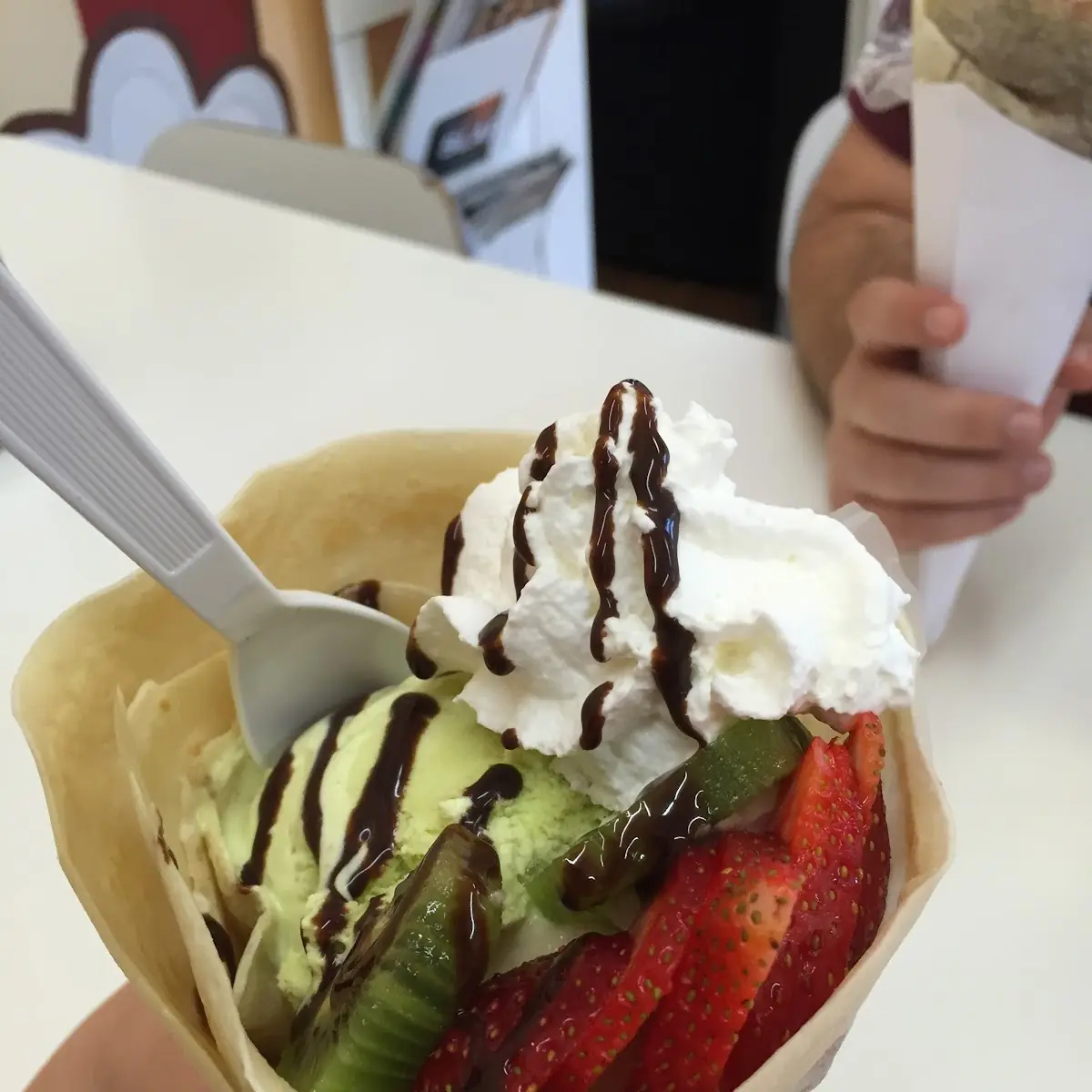 Green Tea Ice Cream Crêpe