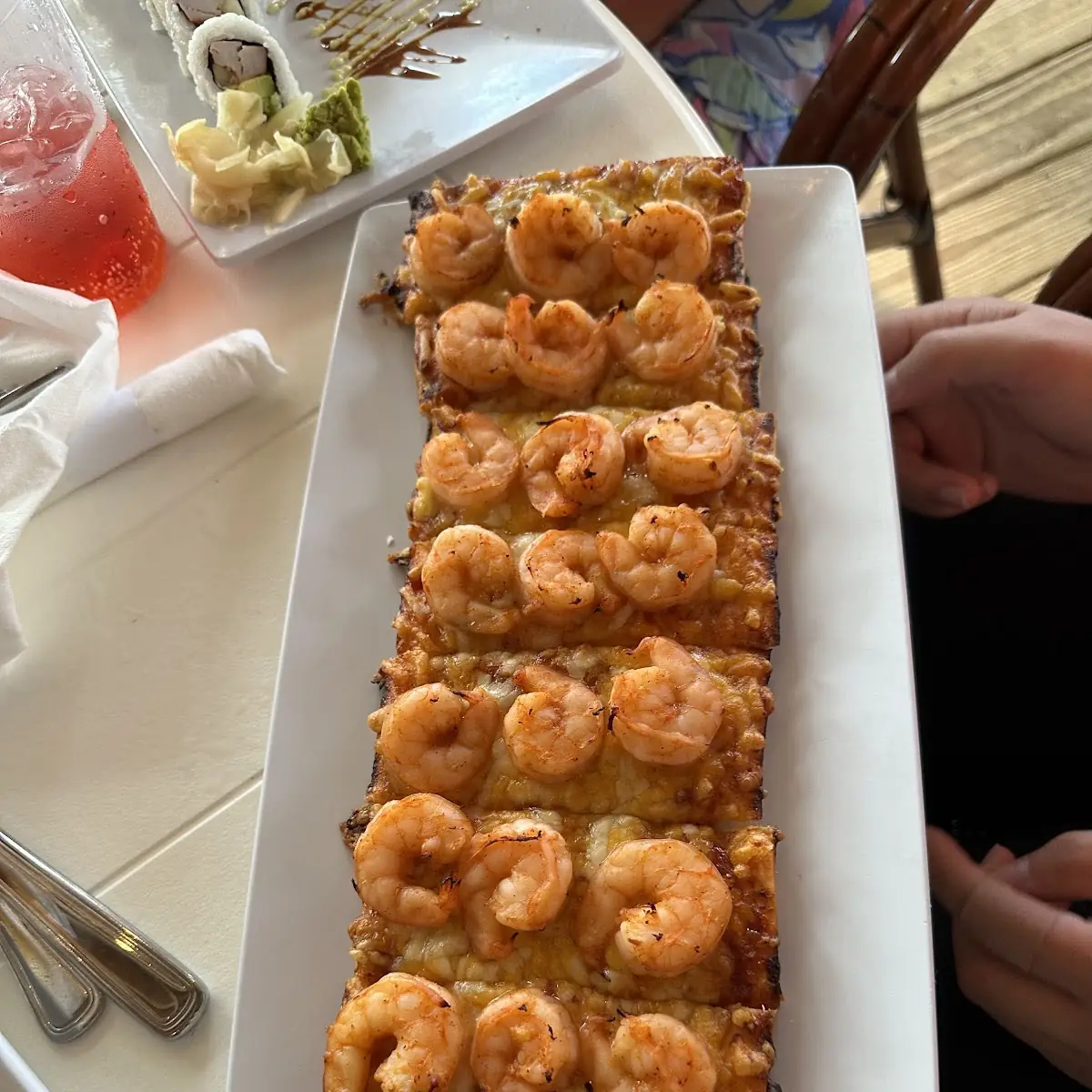 BBQ Shrimp Flatbread