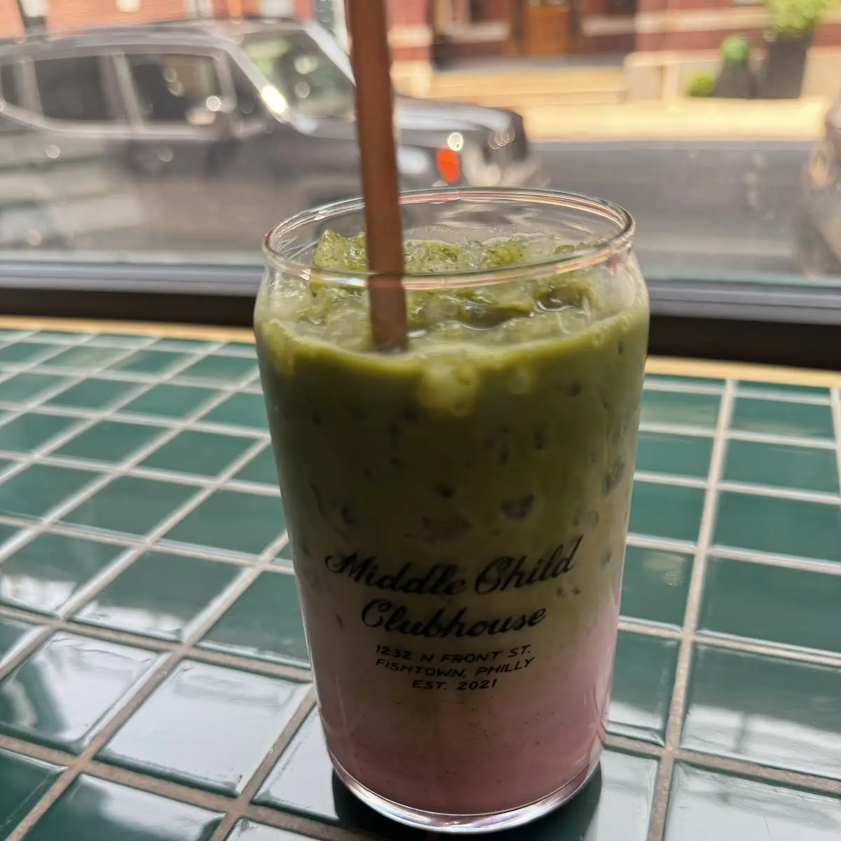 Iced Matcha and Strawberry Latte
