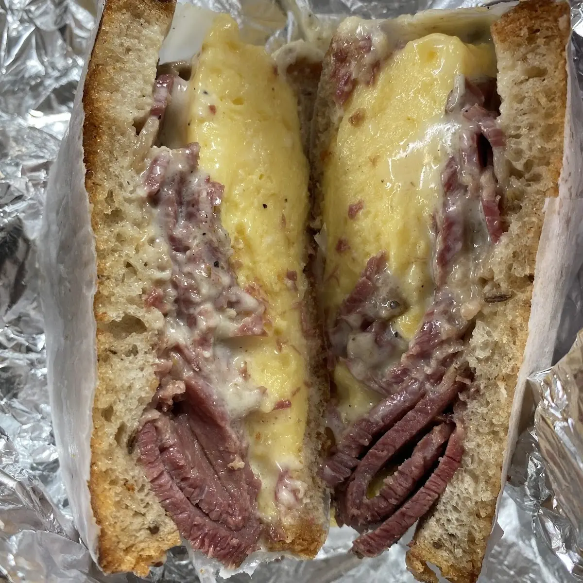 Pastrami Egg and Cheese Sandwich