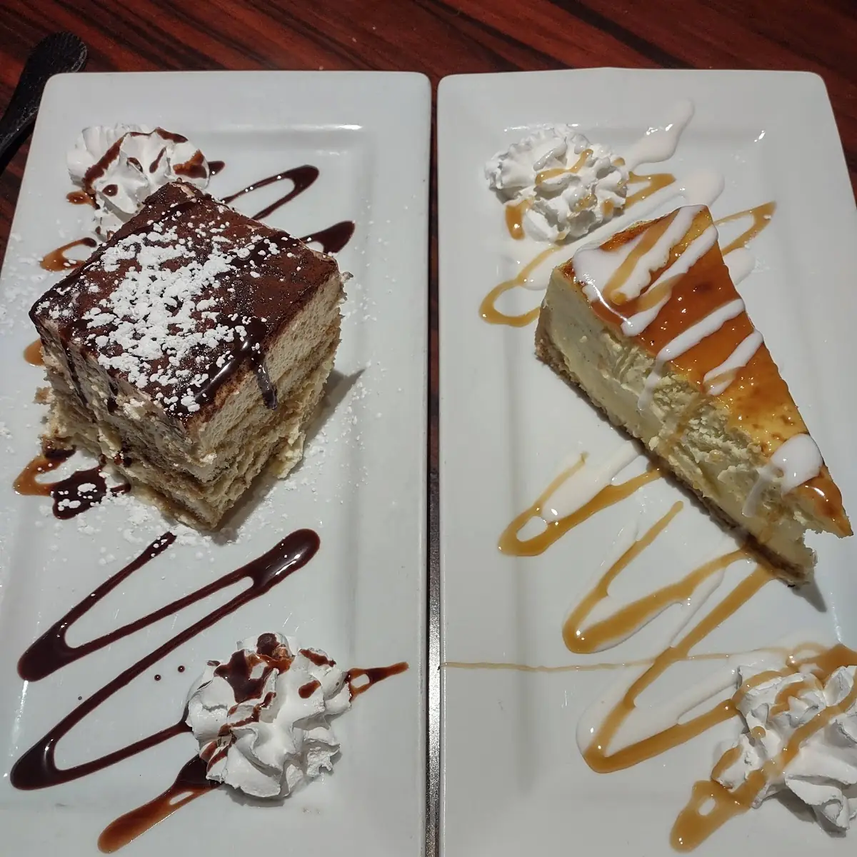 Tiramisu and Cheesecake Slice