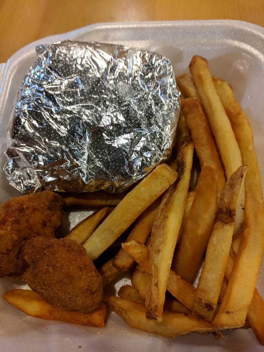 Corn Dog and Fries