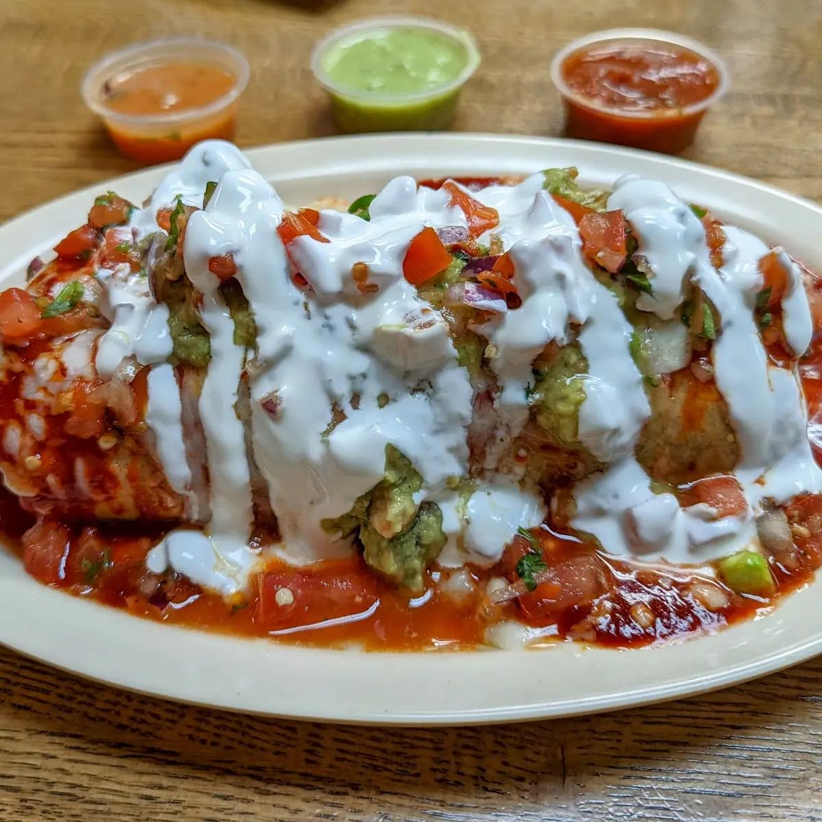 Chili Rojo Wet Burrito Supreme