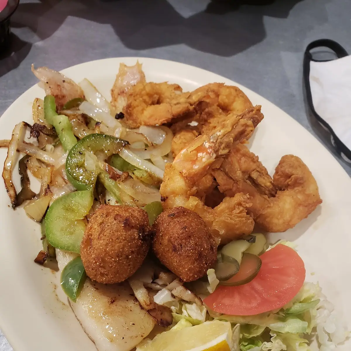 Grilled Catfish and Fried Shrimp