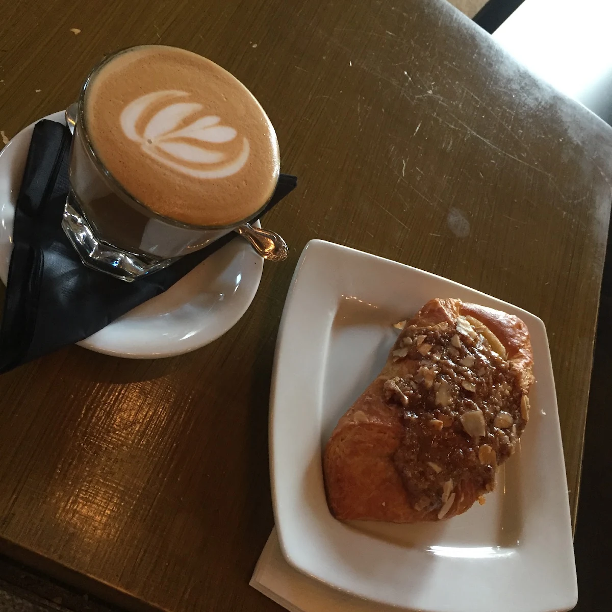 Cortado & Almond Croissant