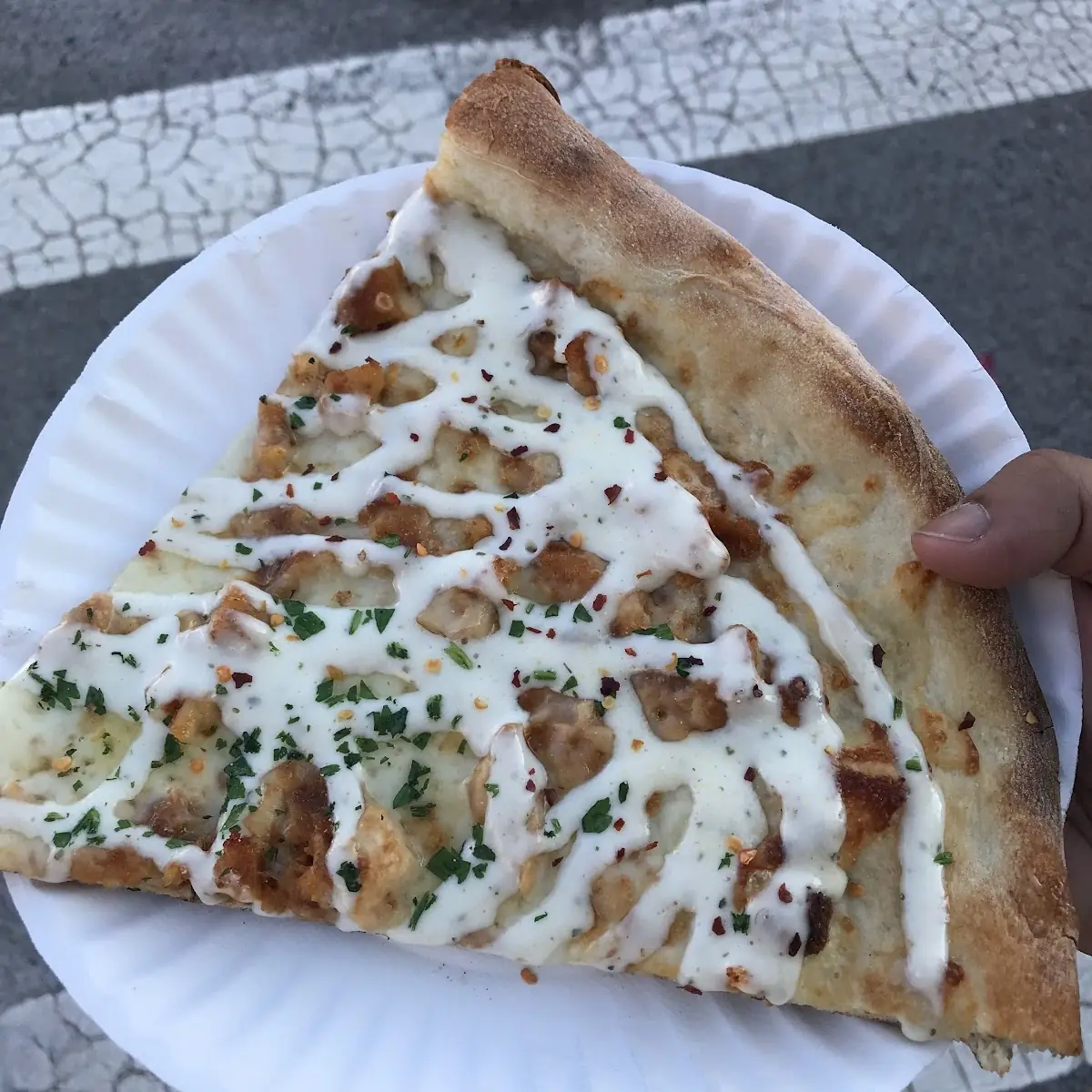 Chicken Alfredo Pizza