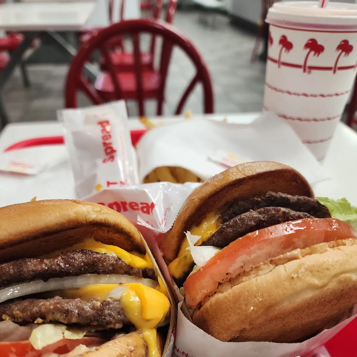 Double Double Cheeseburger and Fries