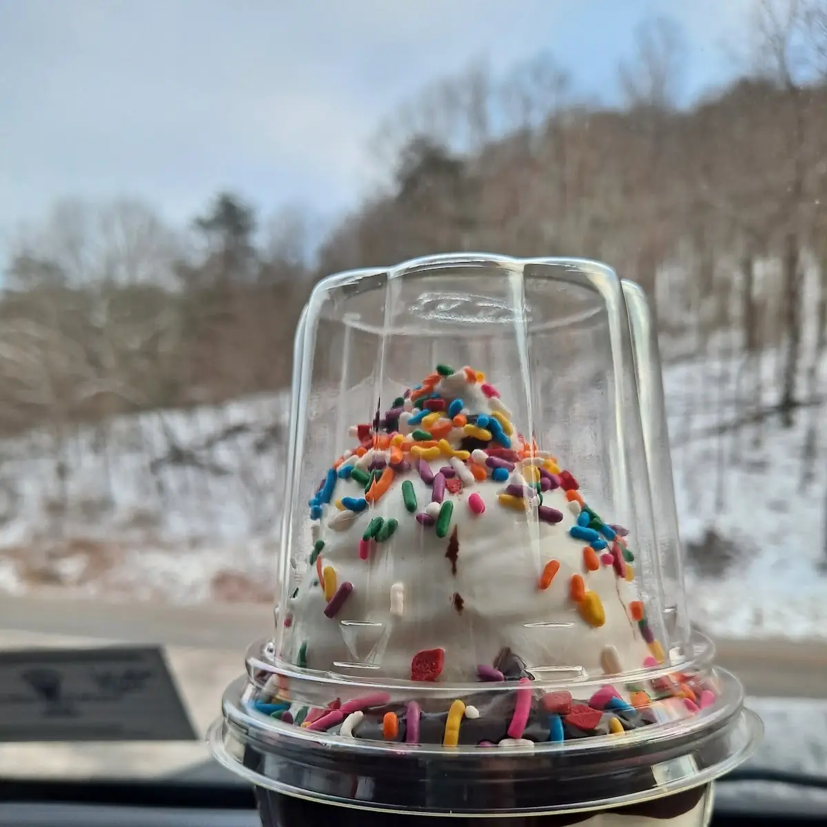Hot Fudge Sundae with Rainbow Sprinkles