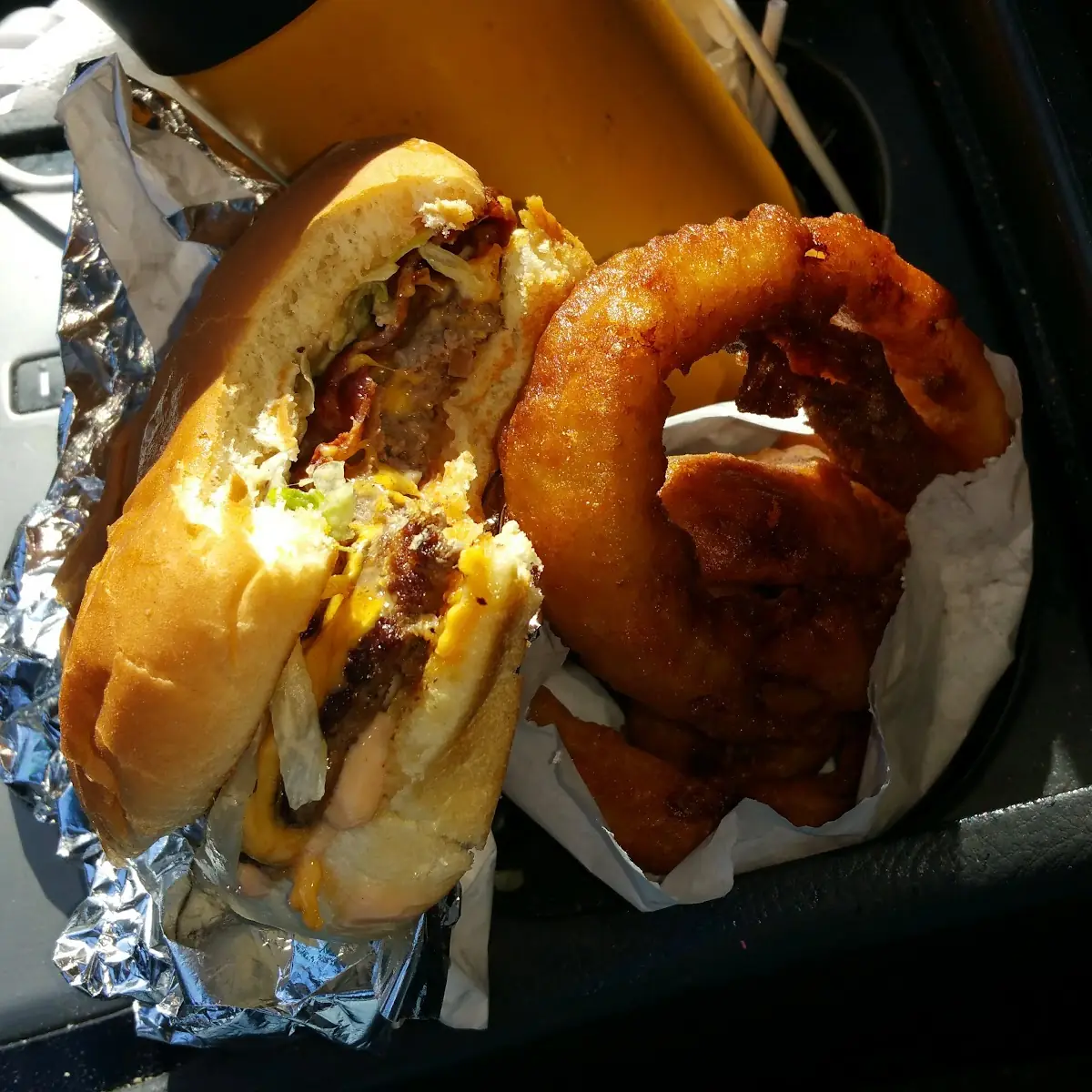 Bacon Burger with Onion Ring