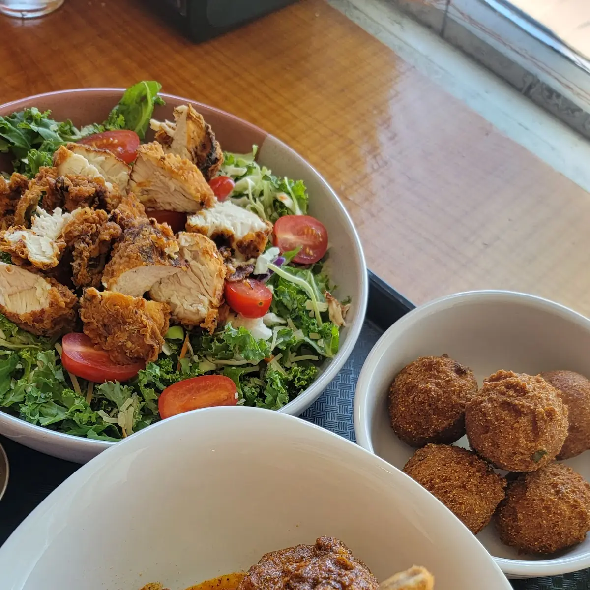 Zesty Chicken Salad Hot Pops and Hushpuppies