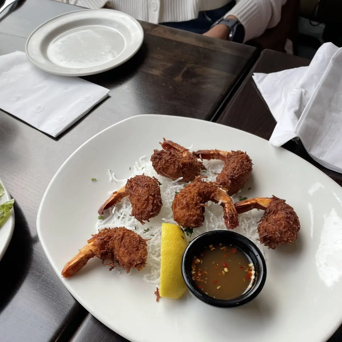 Coco Shrimp, Wooden Heads Gourmet Pizza