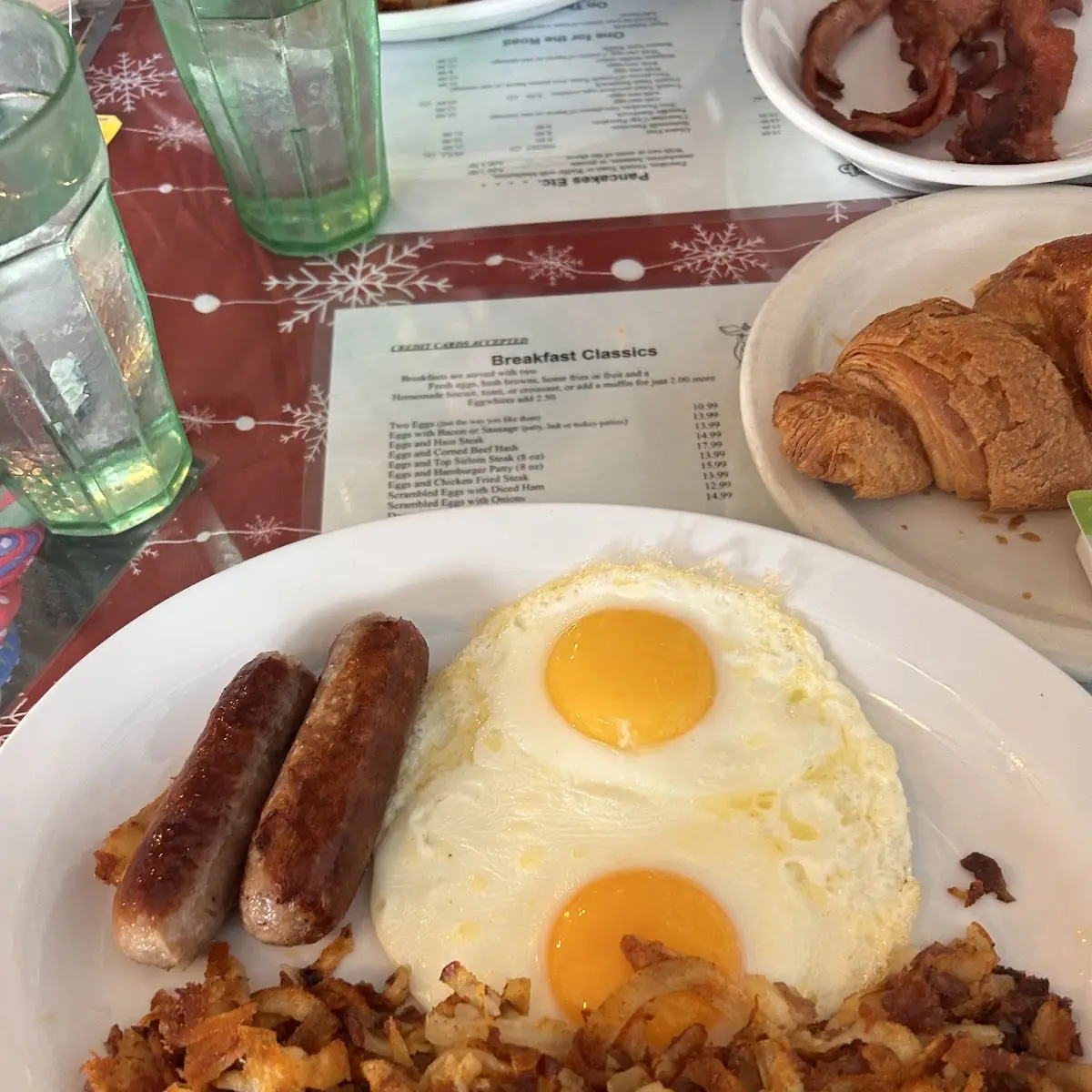 Traditional Breakfast Eggs Sunny Side Up