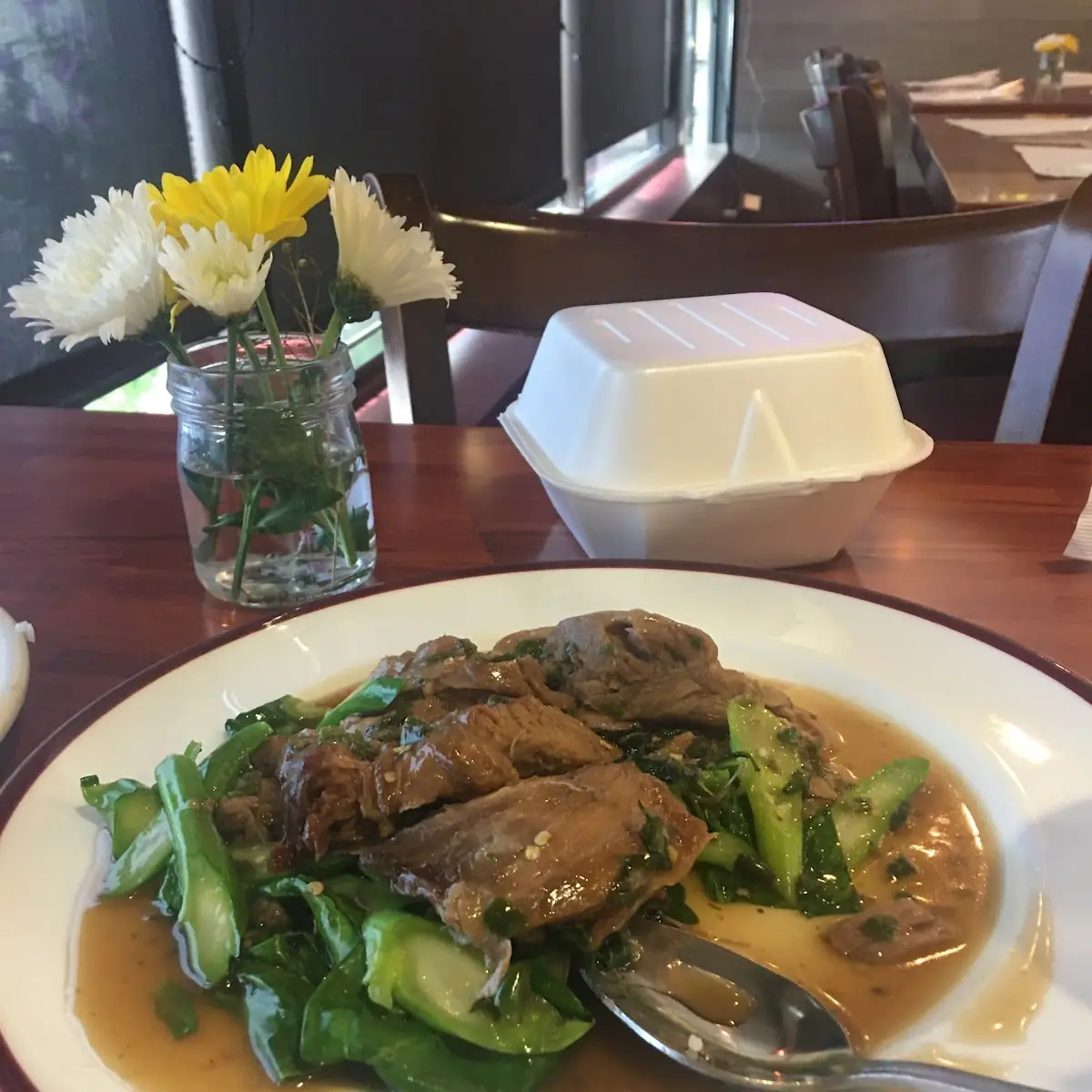 Pork Shank with Greens and Sauce