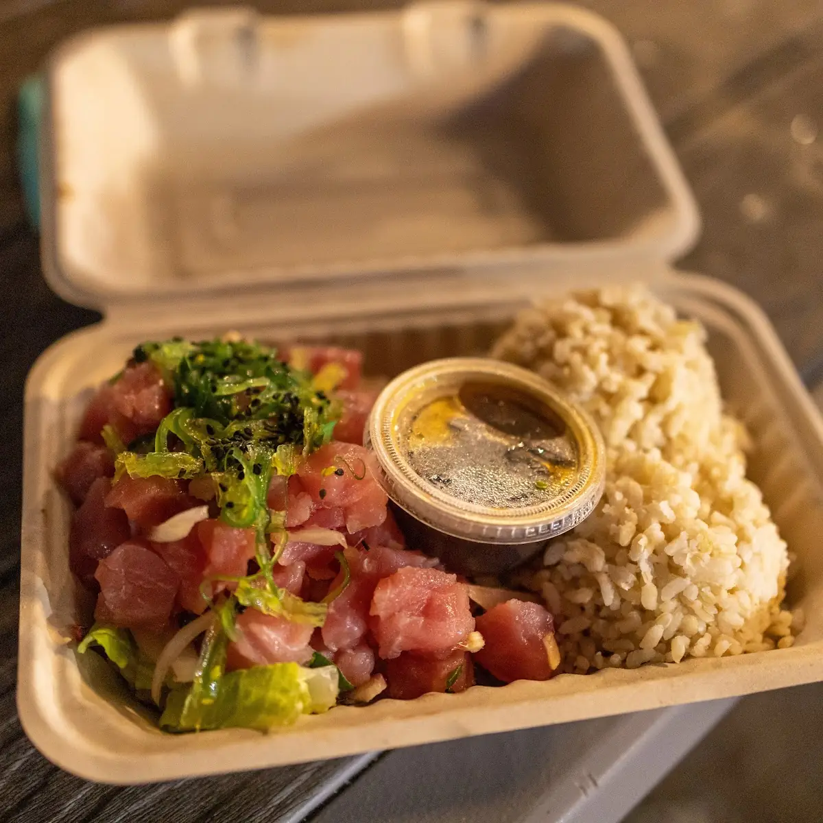 Spicy Salmon Poke with Rice