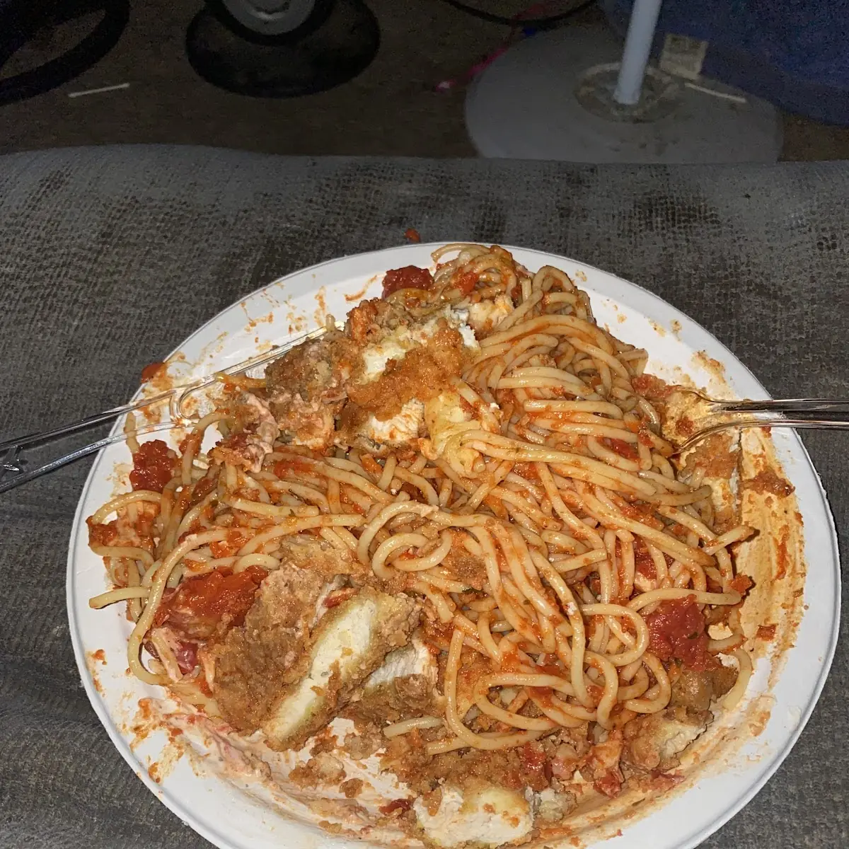 Chicken Parmesan and Spaghetti