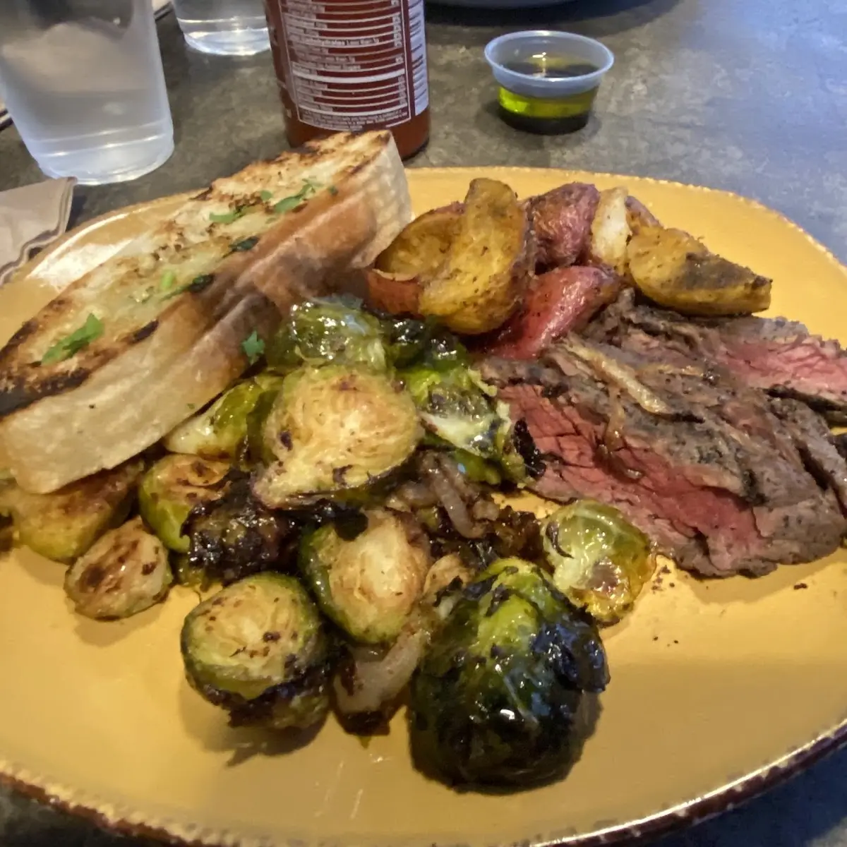 Grass Fed Beef with Potatoes and Brussels Sprouts
