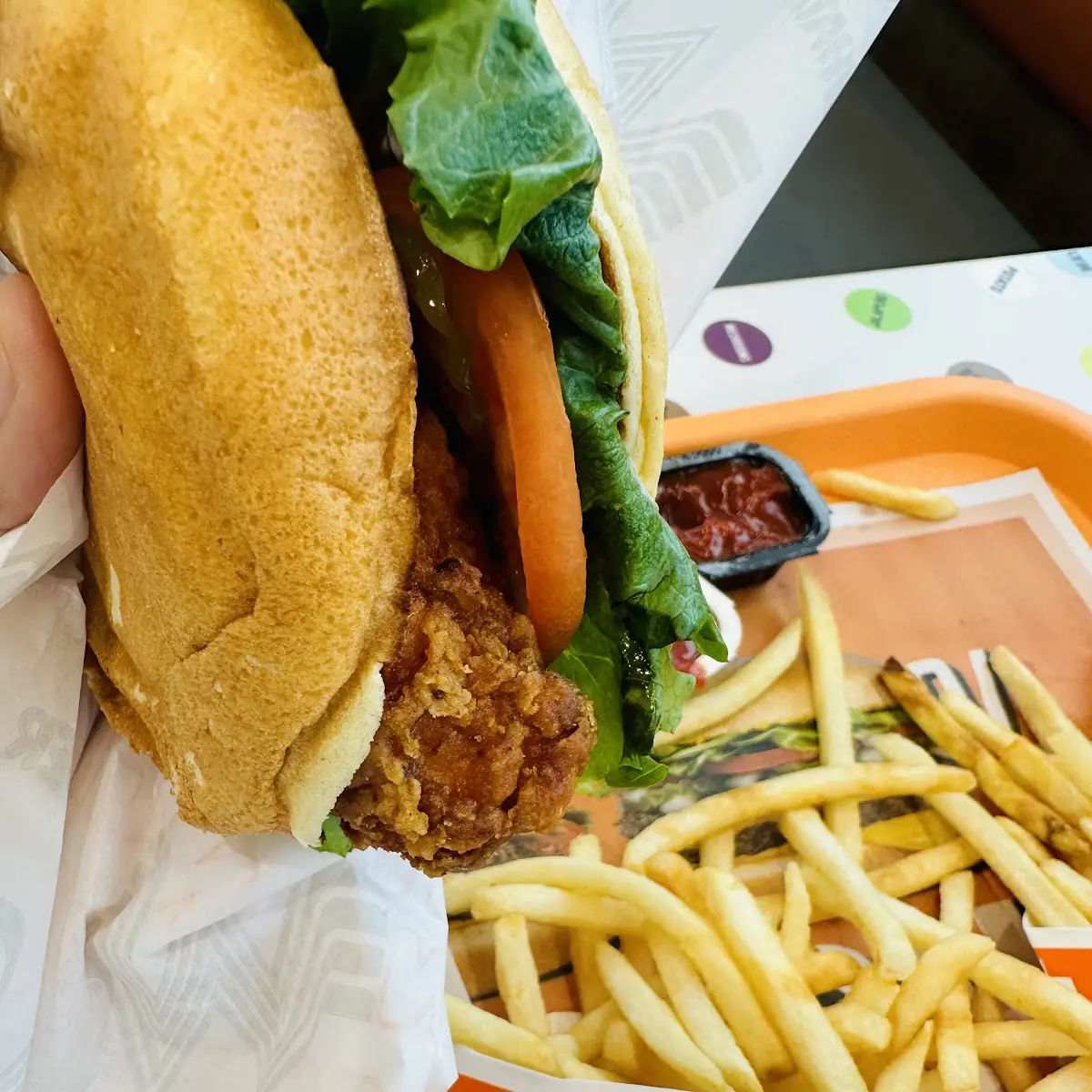 Chicken Sandwich Combo Burger