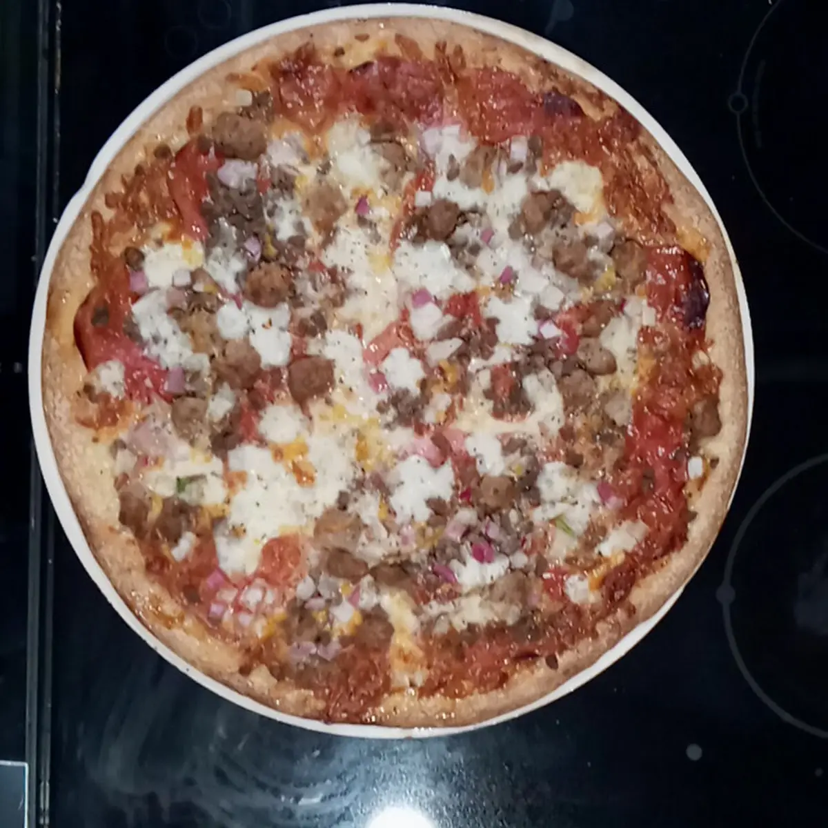 Meat Pizza with Onion