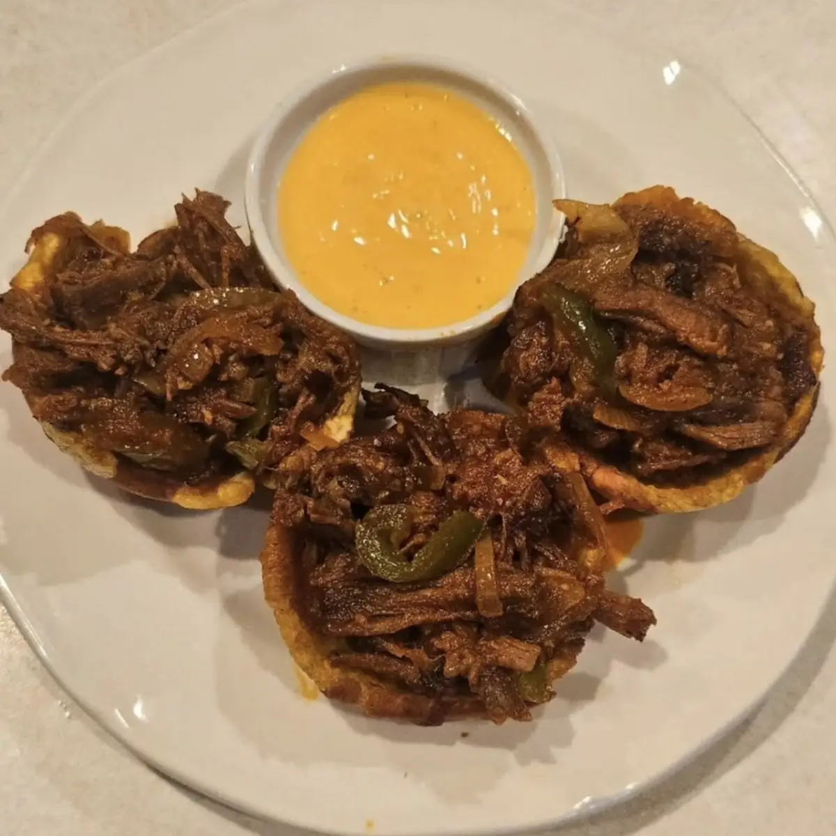 Tostones Rellenos Con Ropa Vieja