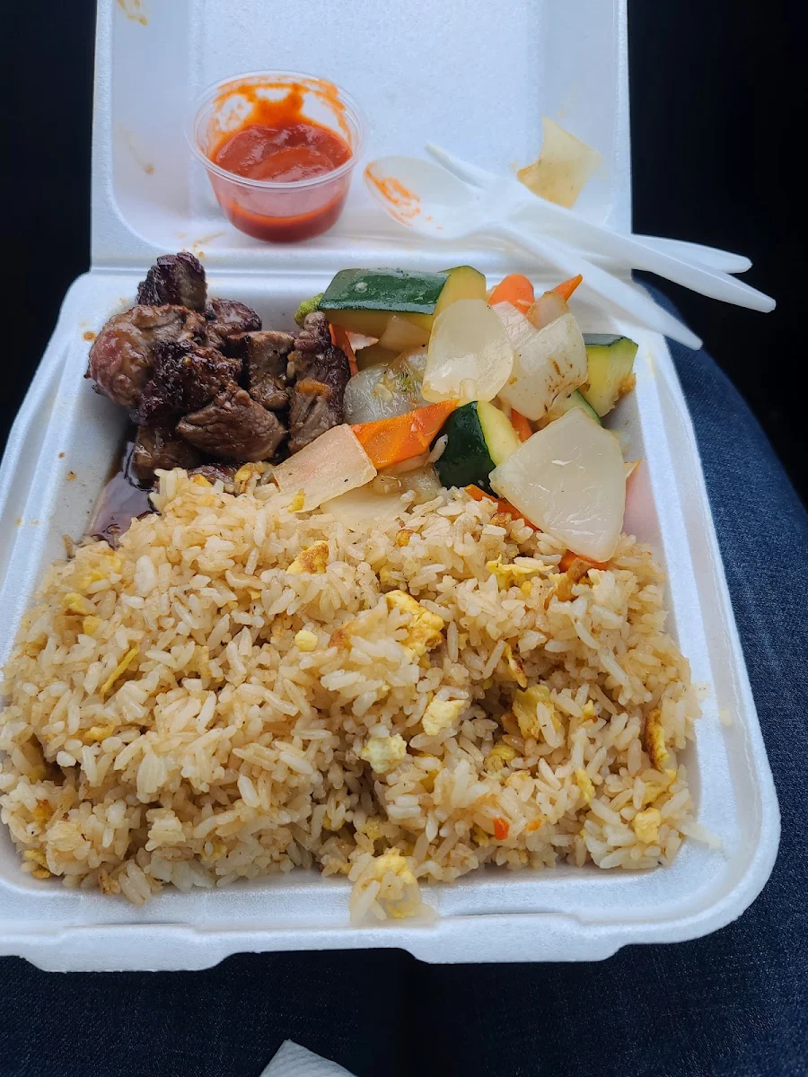 Steak Hibachi with Rice and Vegetables
