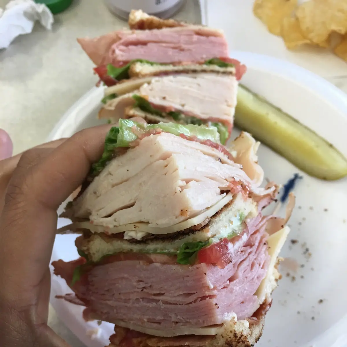 Padow's Corn Beef Pastrami and Swiss Sandwich