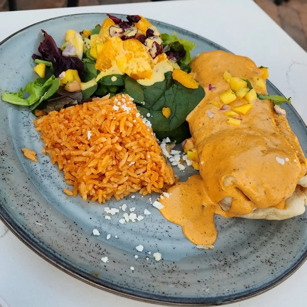 Shrimp Enchiladas with Side Salad