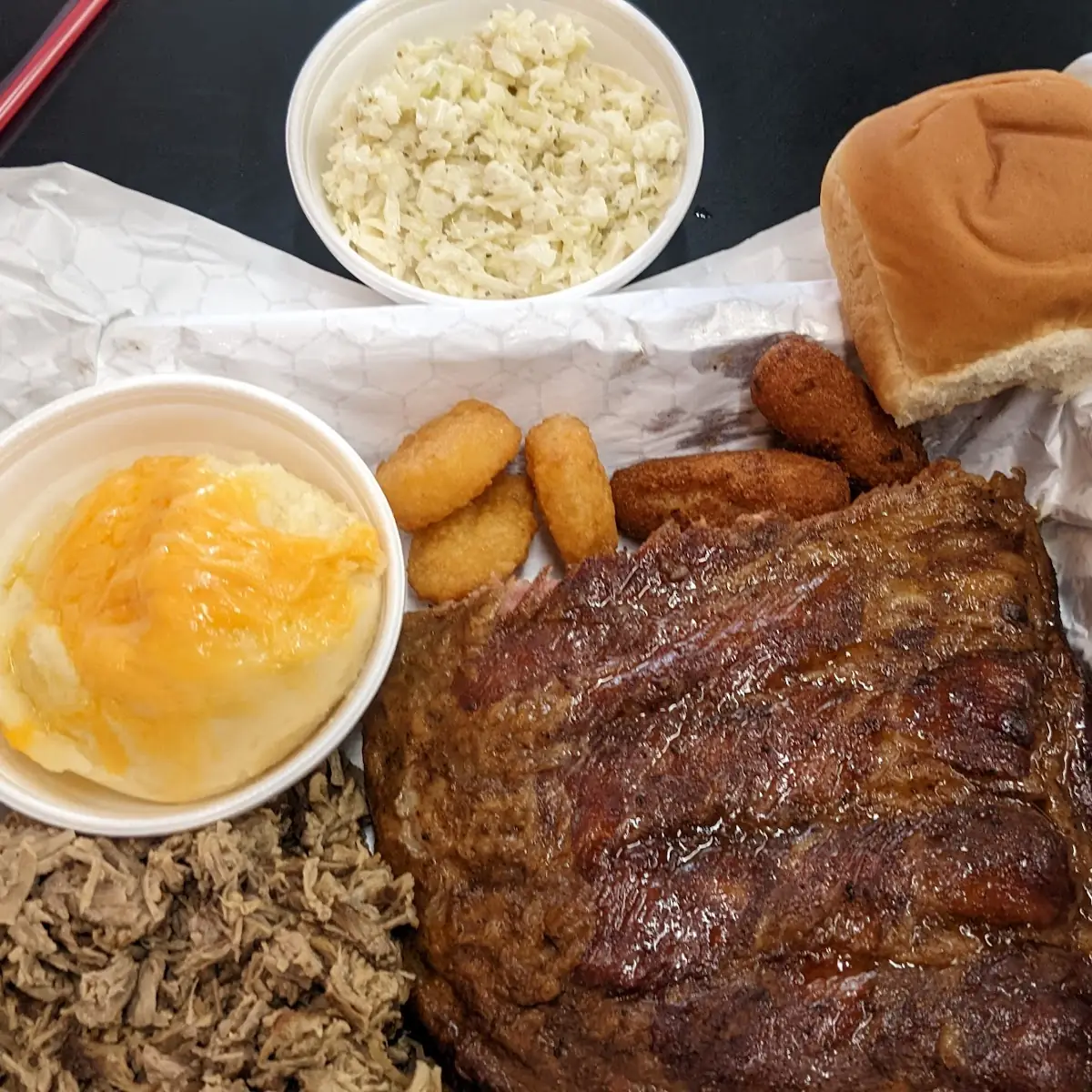 Ribs and Pulled Brisket