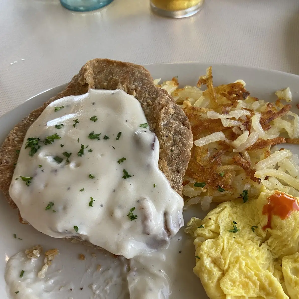 Country Fried Steak and Eggs