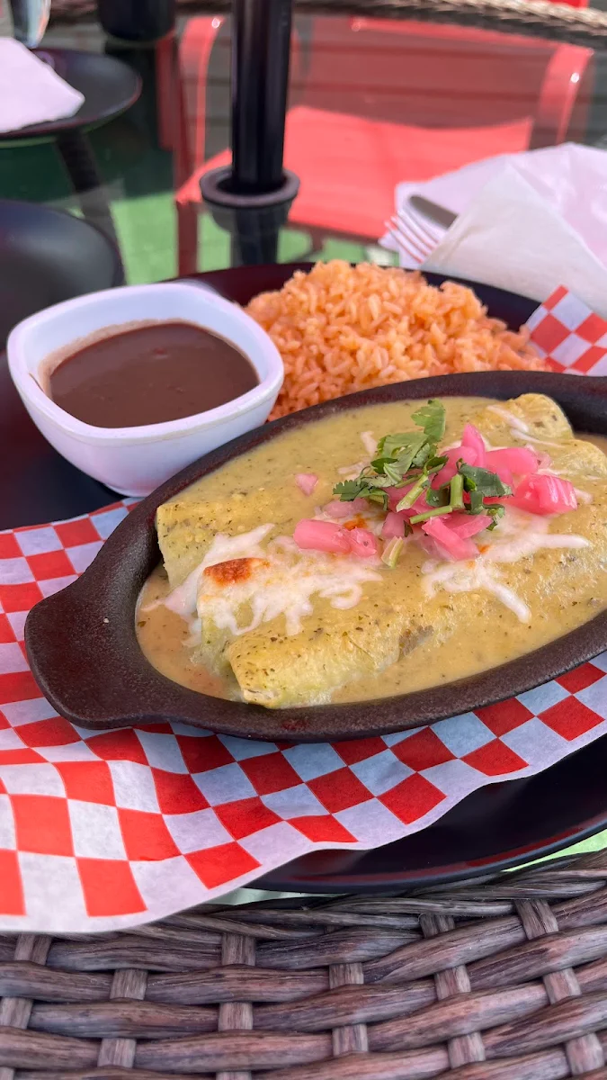 Vegetarian Enchilada with Rice