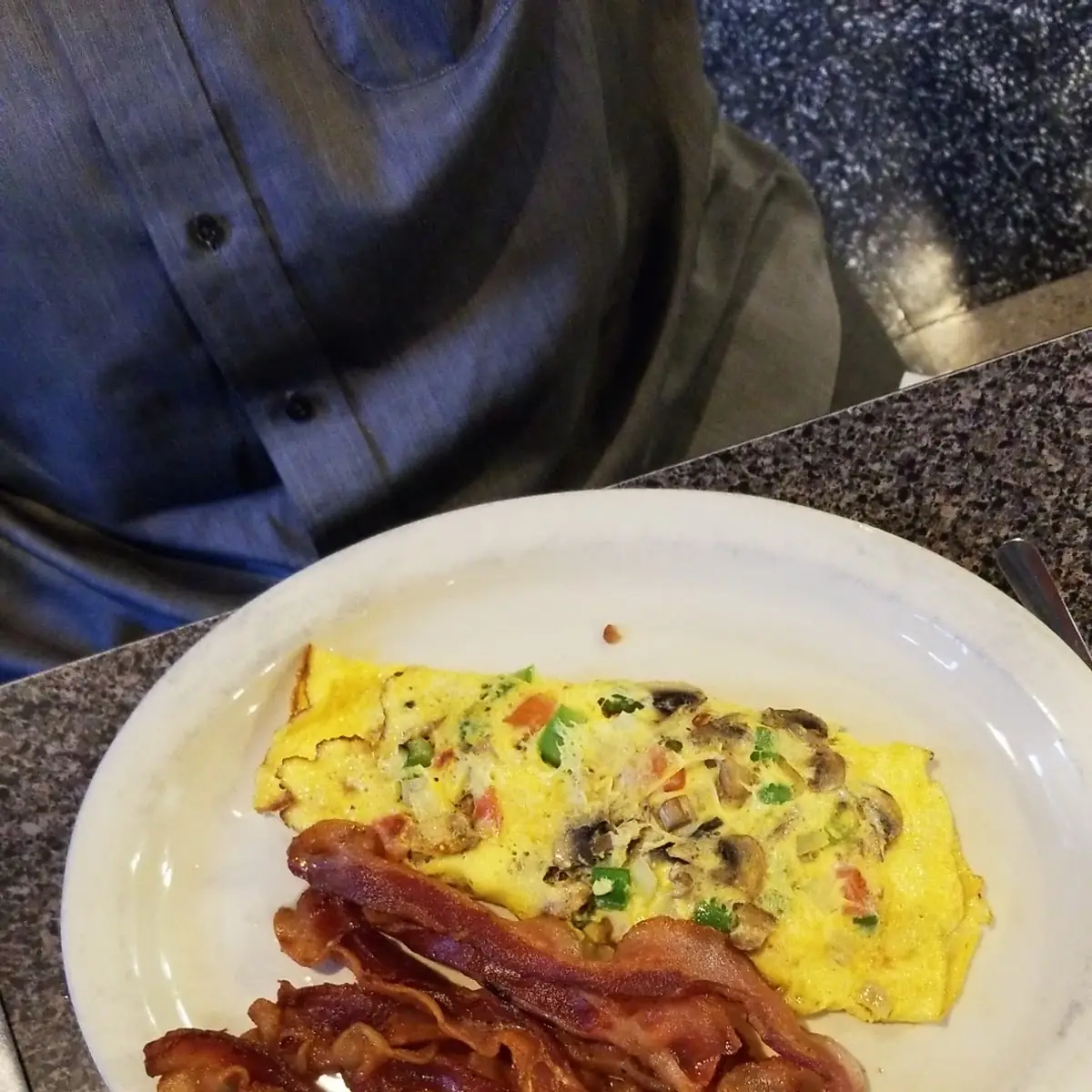 Veggie Omelet with Bacon