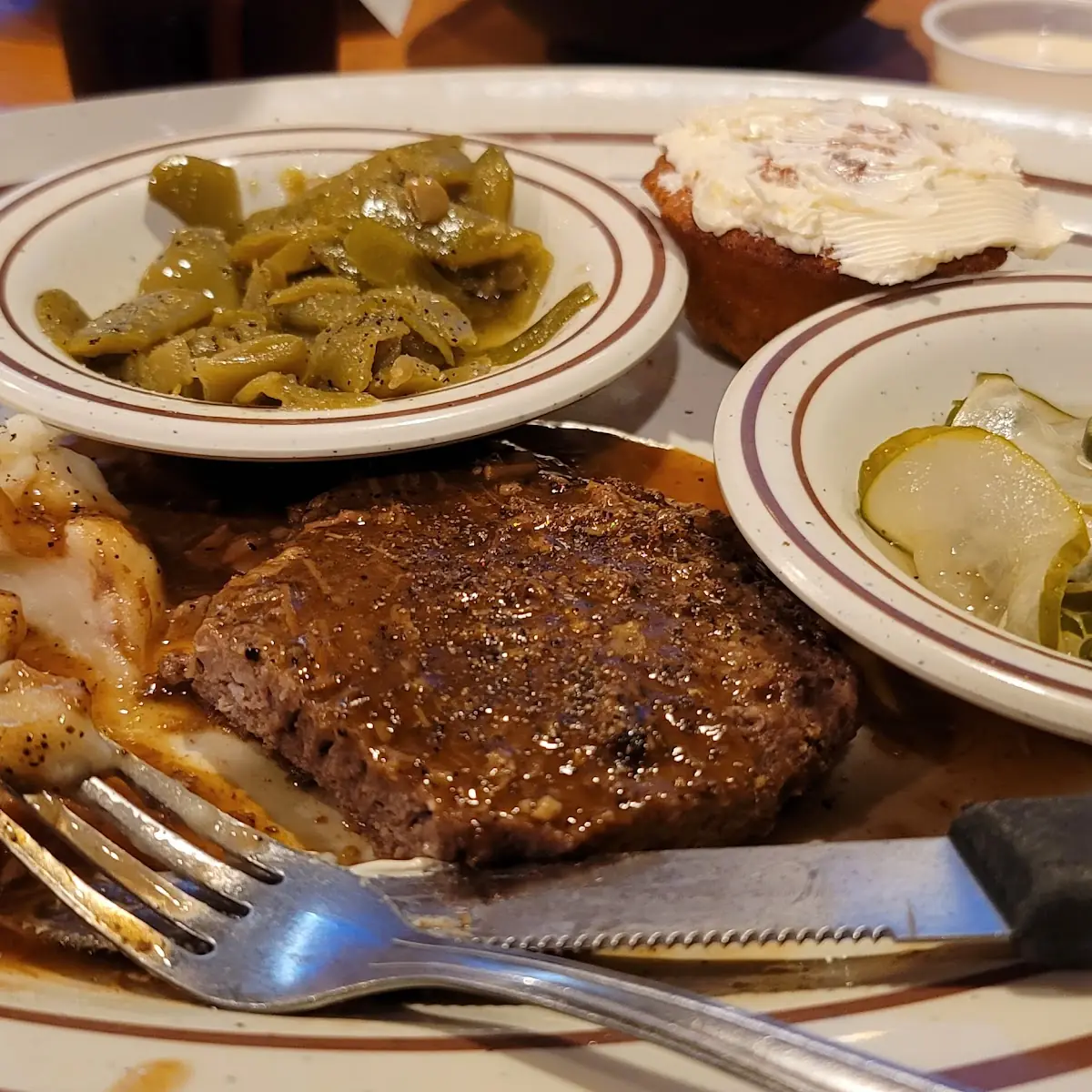 Chopped Steak Mashed Potatoes and Gravy