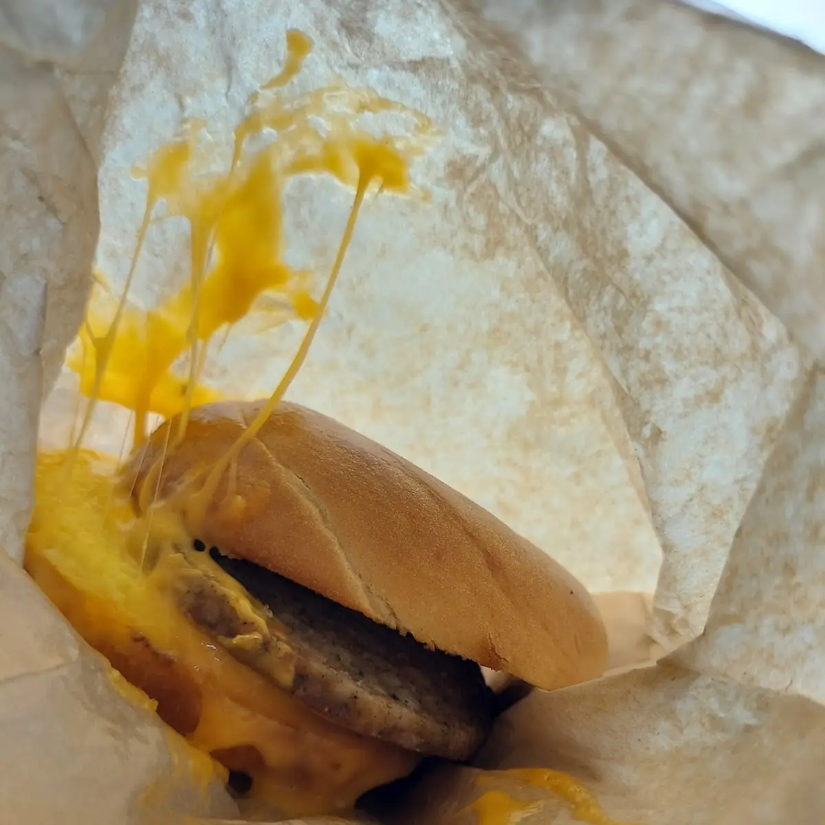 Sausage Cheese Egg Bagel Sandwich