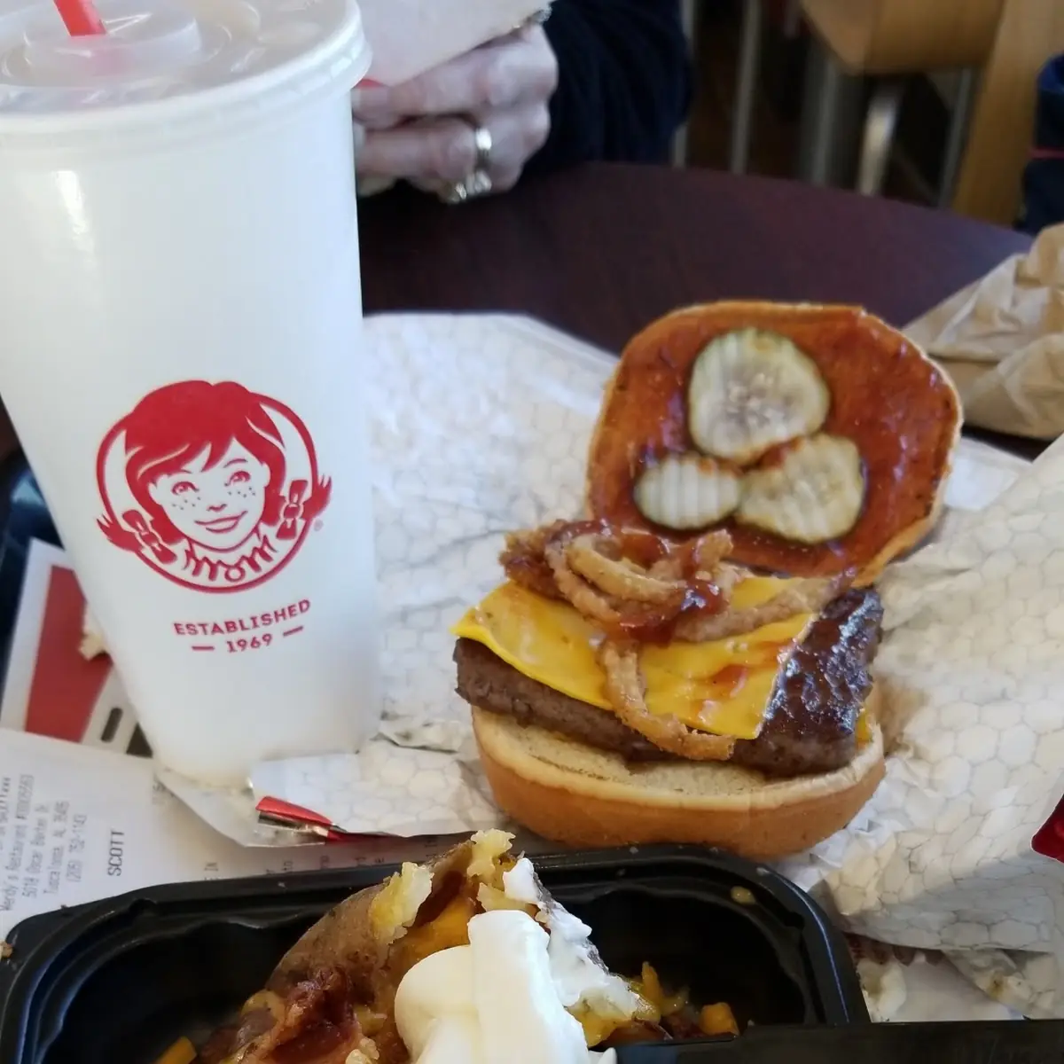 Bacon Burger and Baked Potato