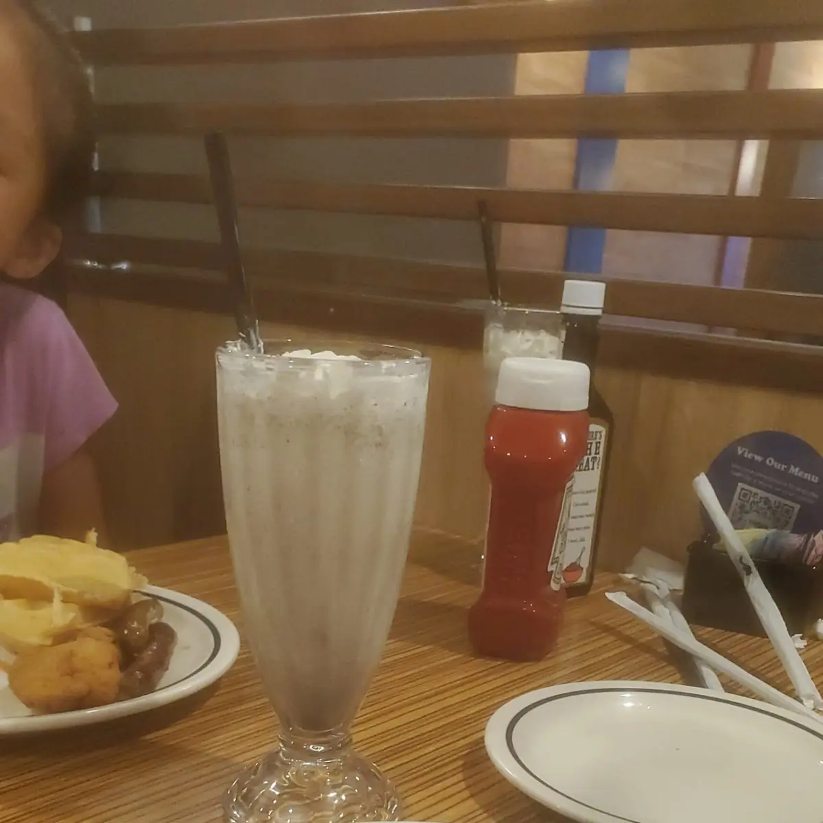 Waffle and Tenders and Oreo Shake