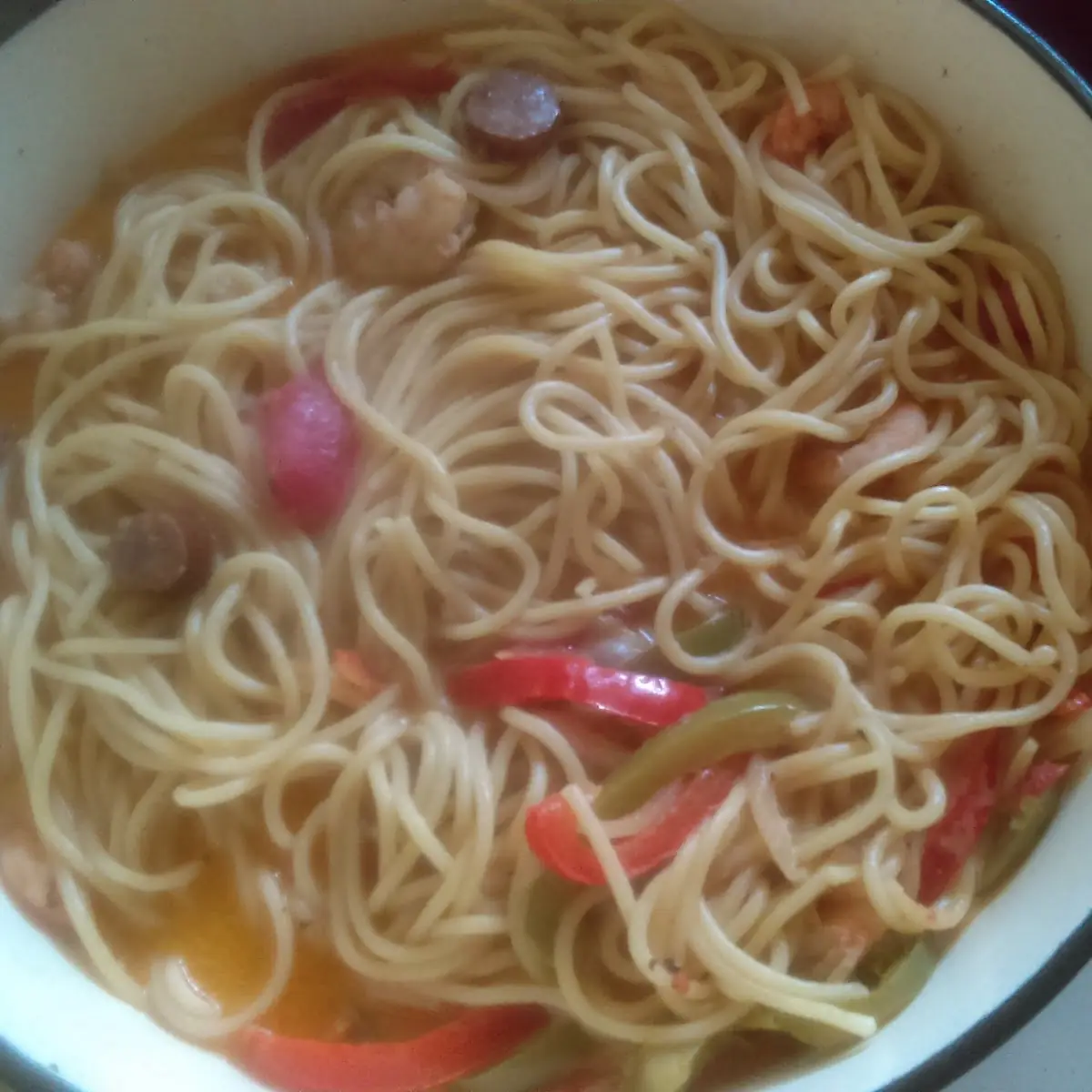 Cajun Shrimp N Sausage Linguine