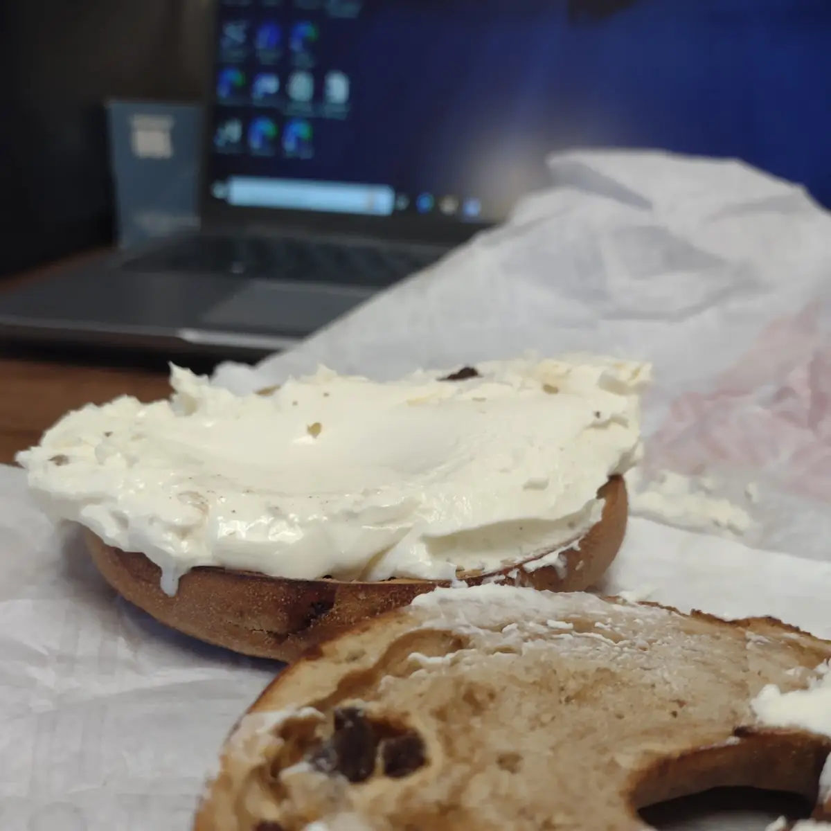 Bagels with Cream Cheese Spread