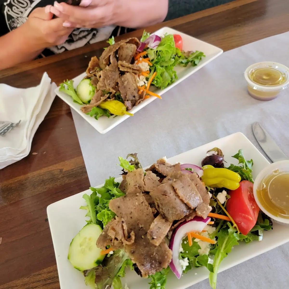 Greek Salad with Gyro Meat