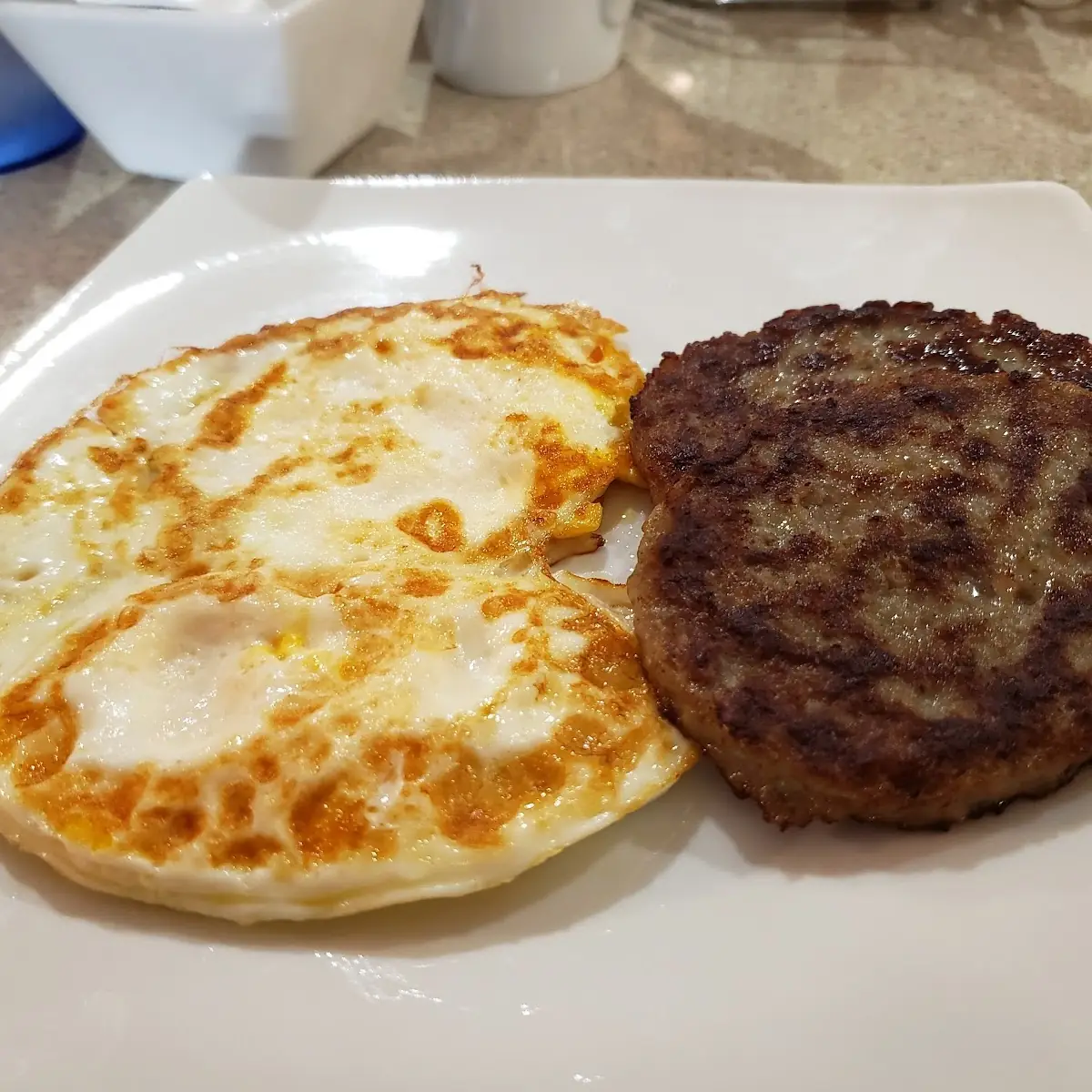 Eggs and Sausage Patty