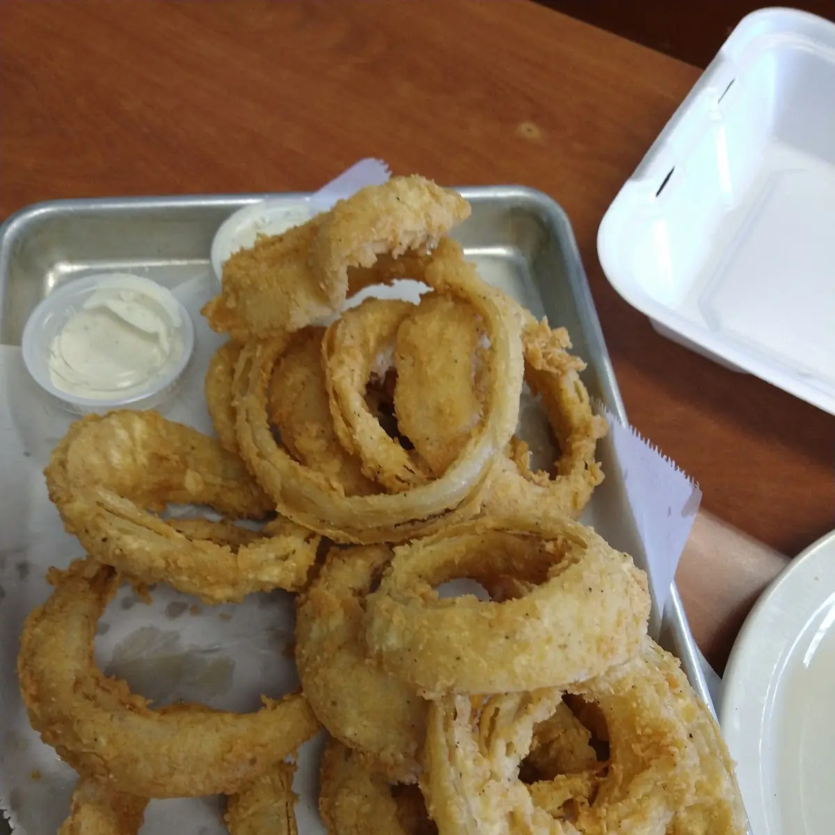 Onion Rings with Ranch Dressing