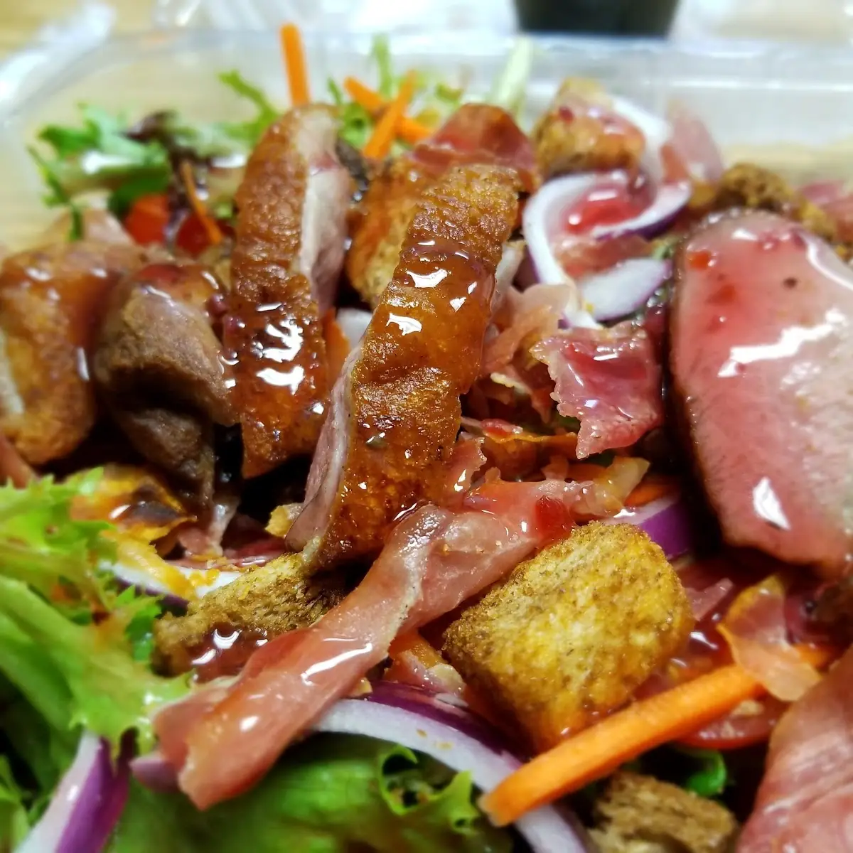 Duck Breast Salad with Fried Prosciutto Special