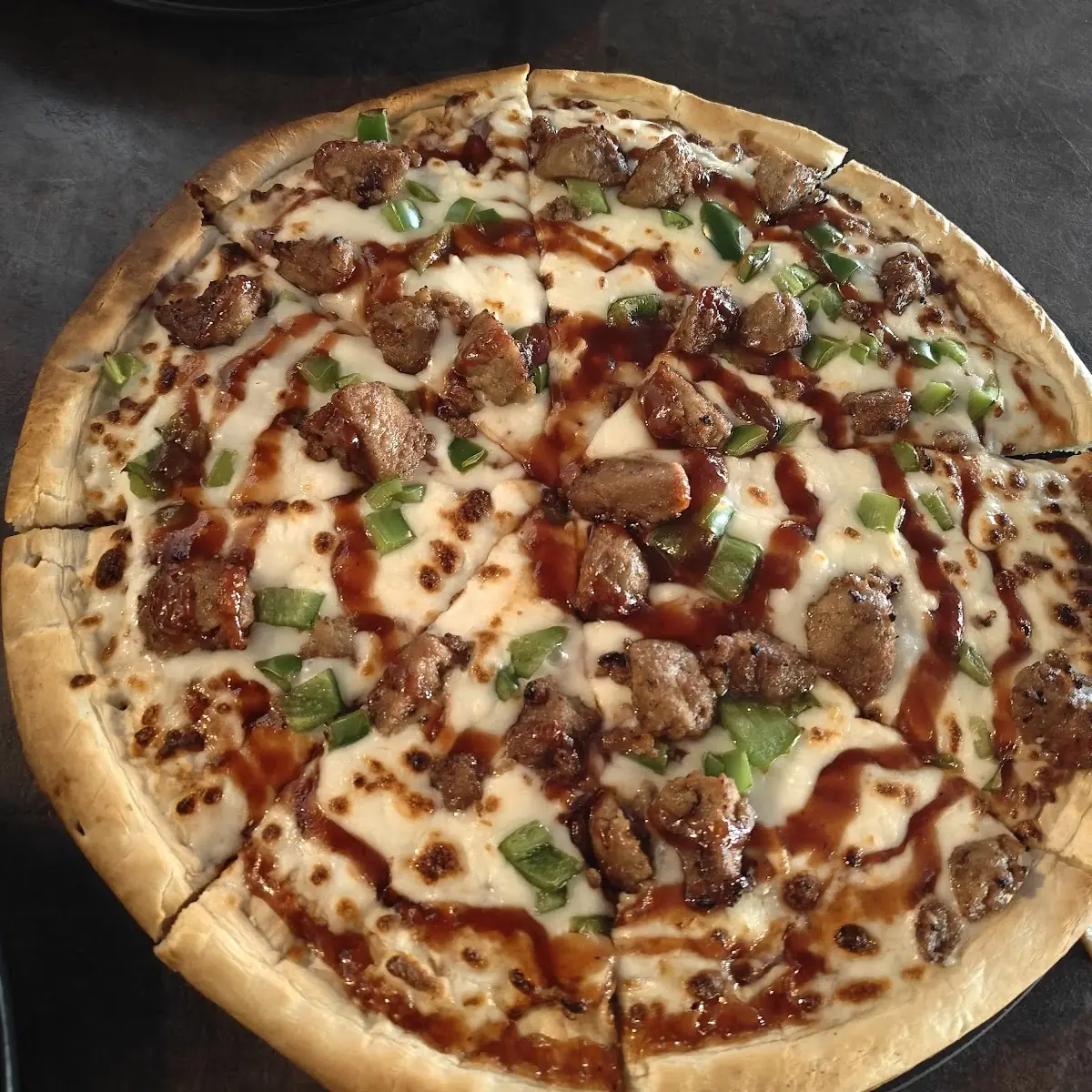BBQ Blueberry Meatball Pizza