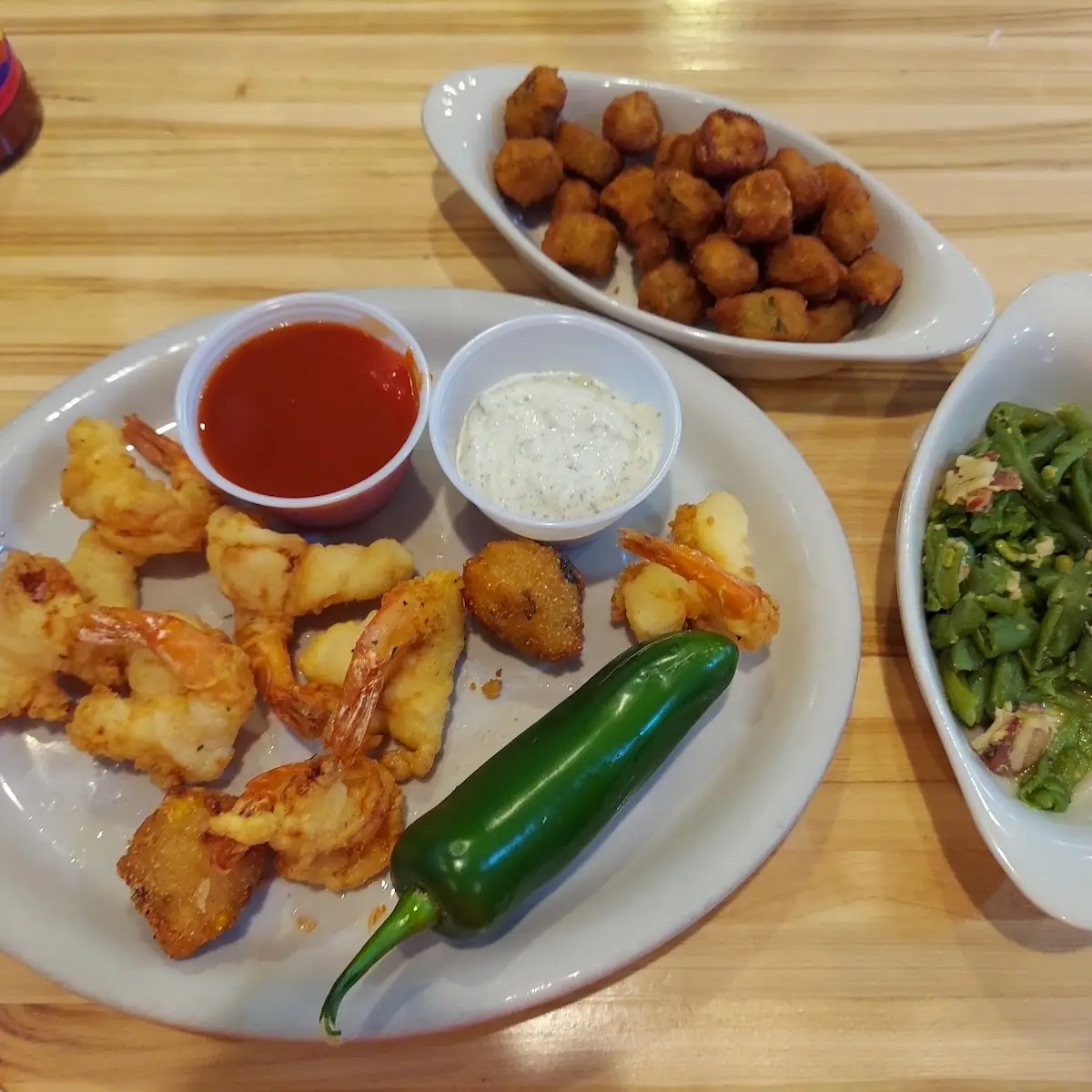 Green Beans Fried Okra Shrimp