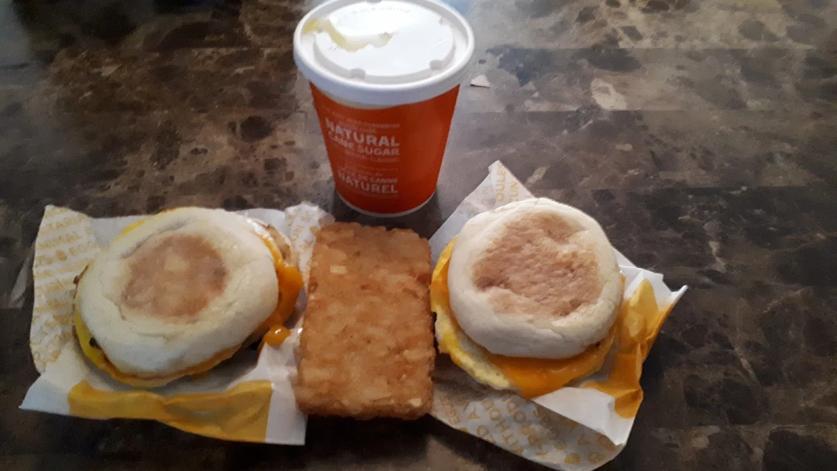 Sausage Cheese Egg Breakfast Burger, A&W Canada