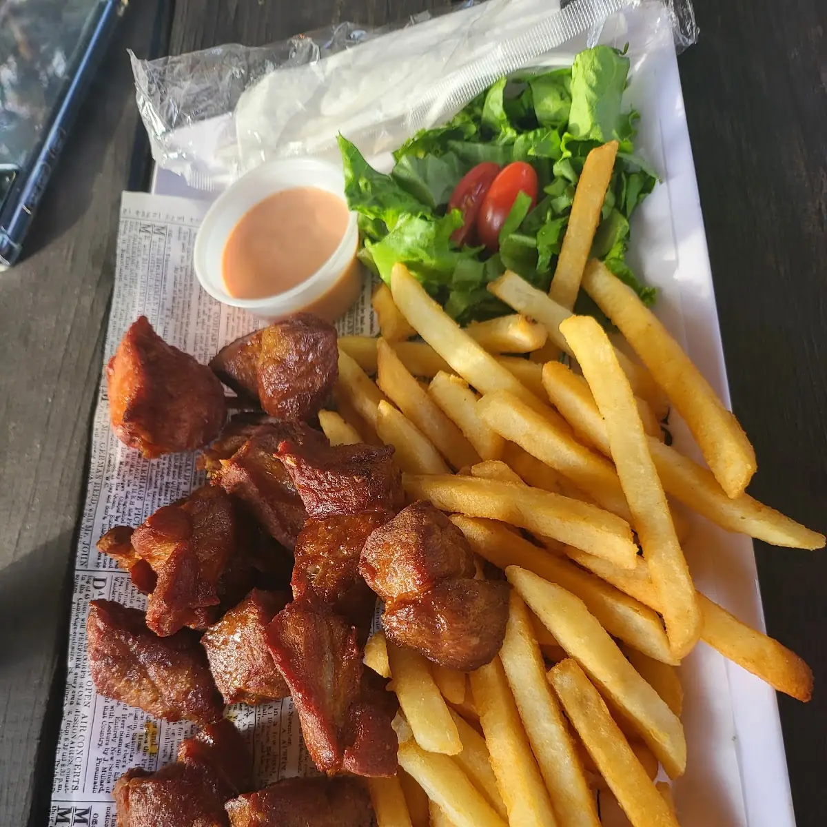 Trocitos De Carne Frita