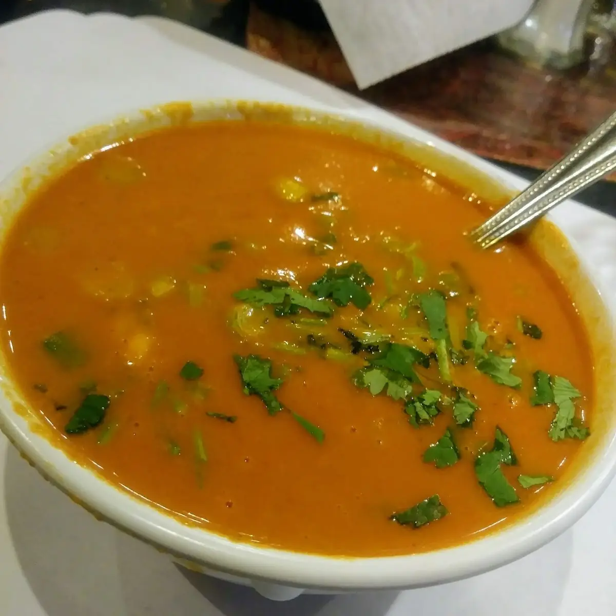Tomato Soup with Indian Herbs and Spices