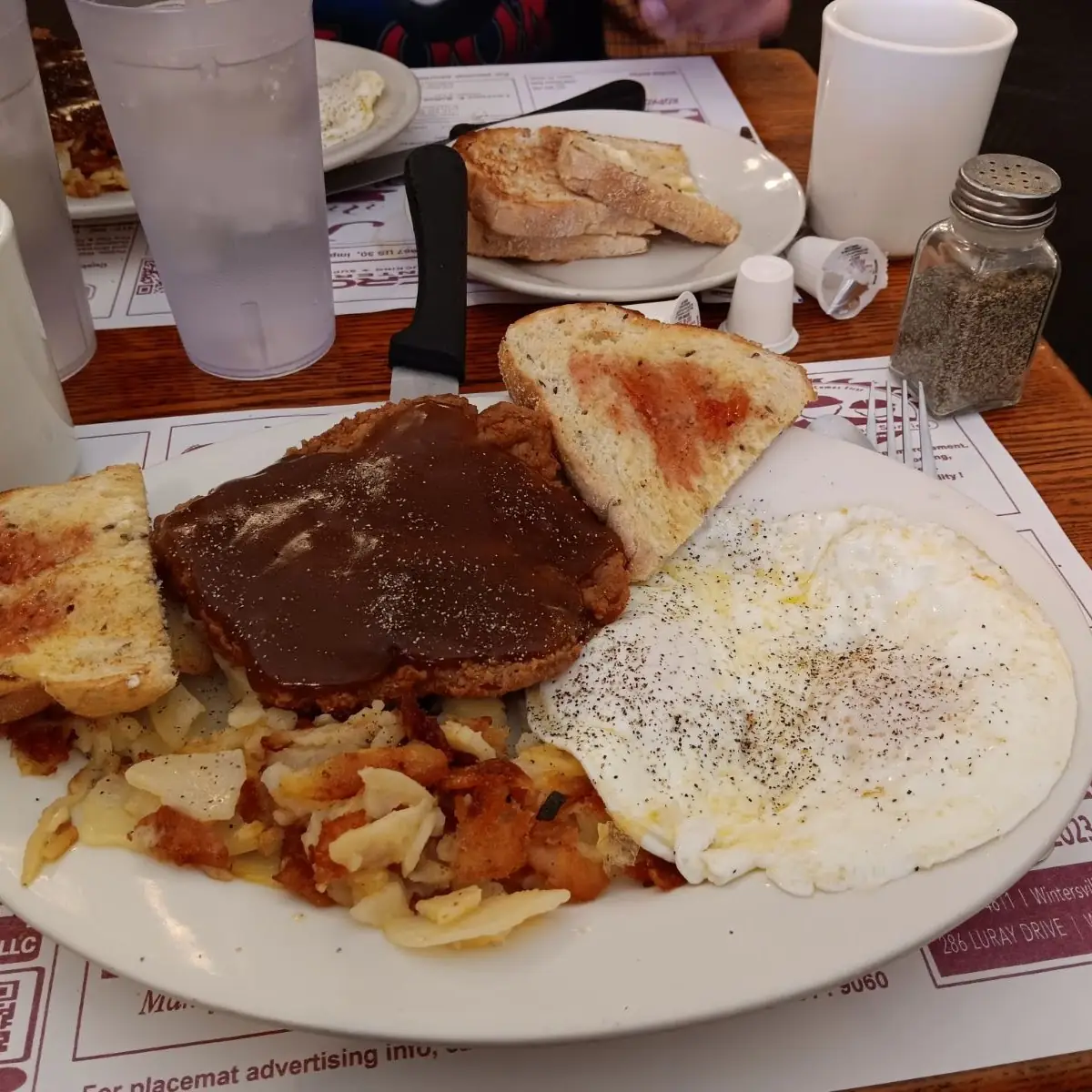 Country Fried Steak and Eggs