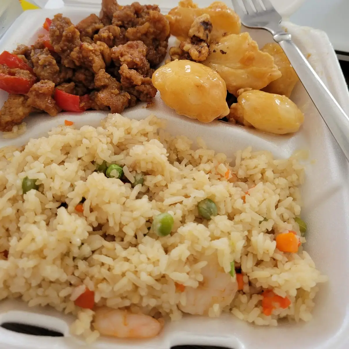 Kung Pao Chicken Shrimp Fried Rice Walnut Shrimp