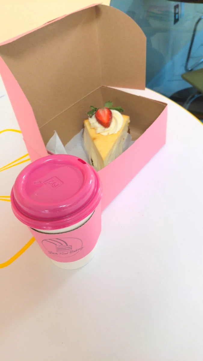 Cheesecake Slice and Coffee