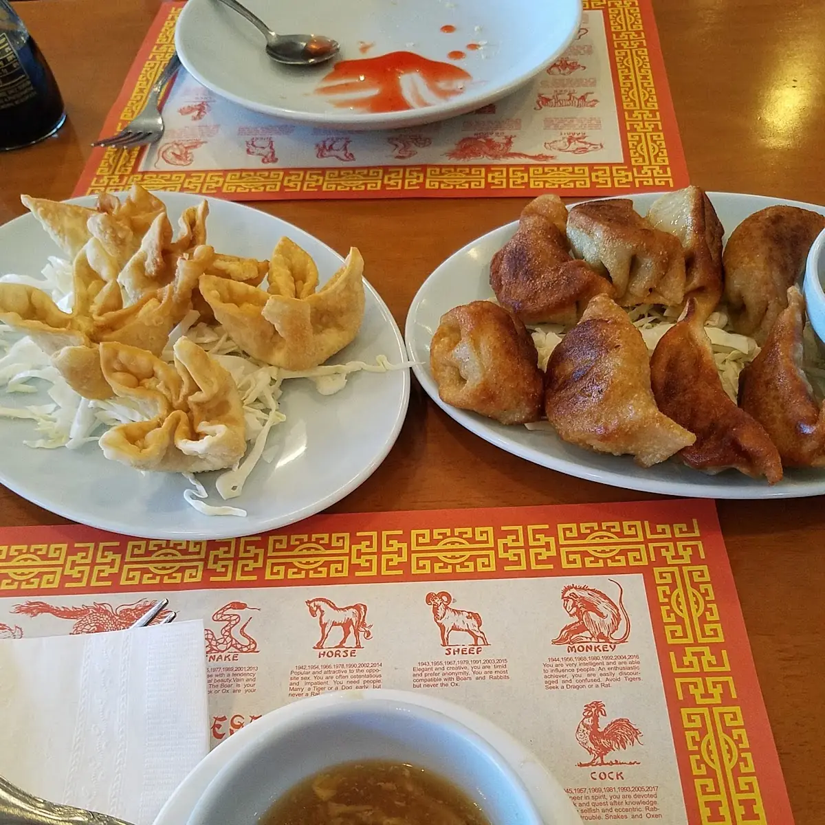Pot Stickers Egg Rolls Crab Rangoon