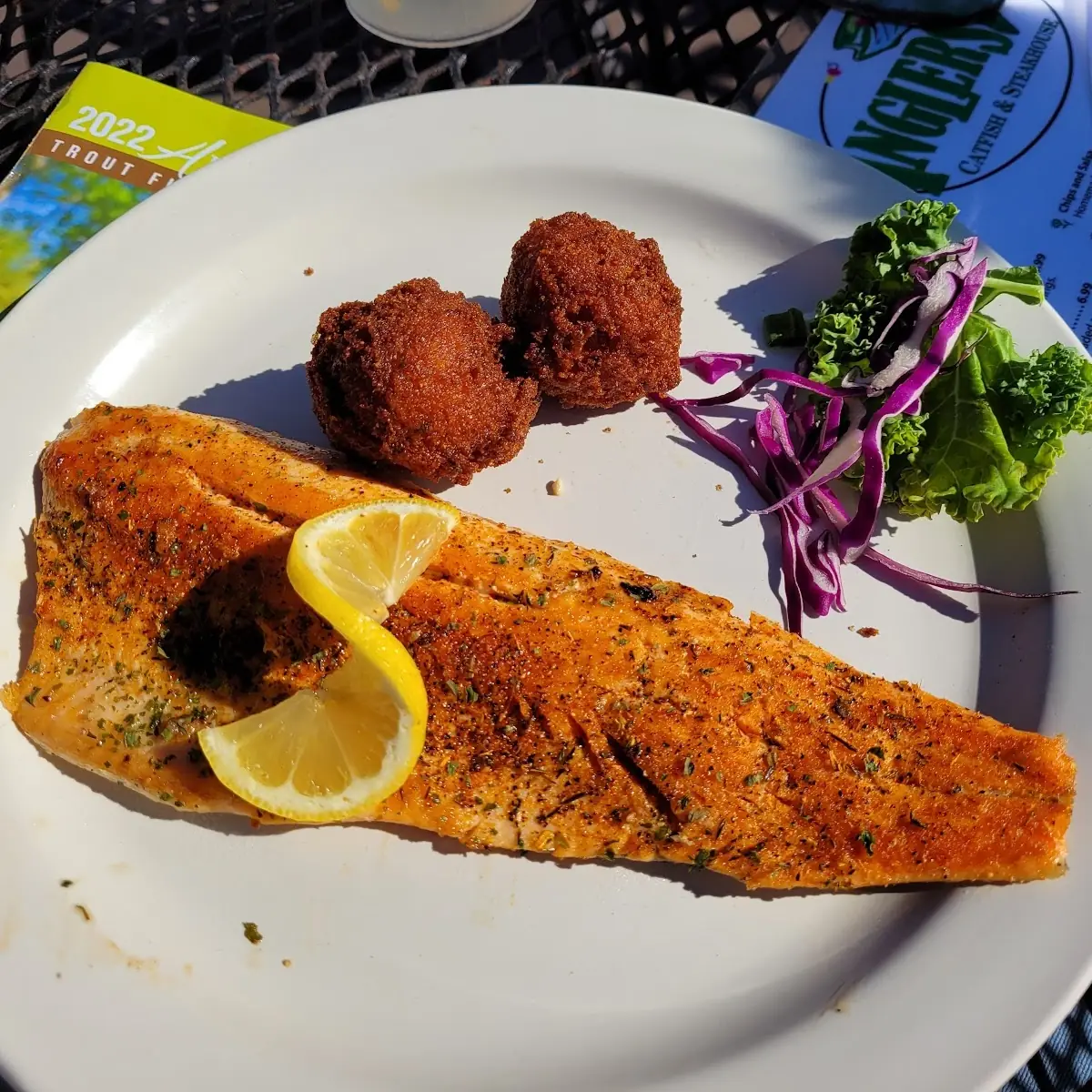 Trout Dinner with Side Salad